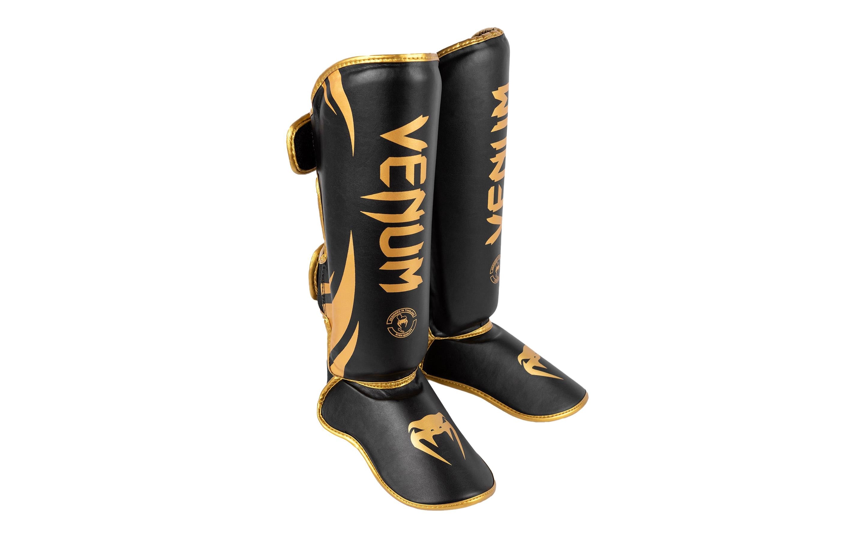 Venum Challenger Standup Shin Guards Gold/Schwarz, M