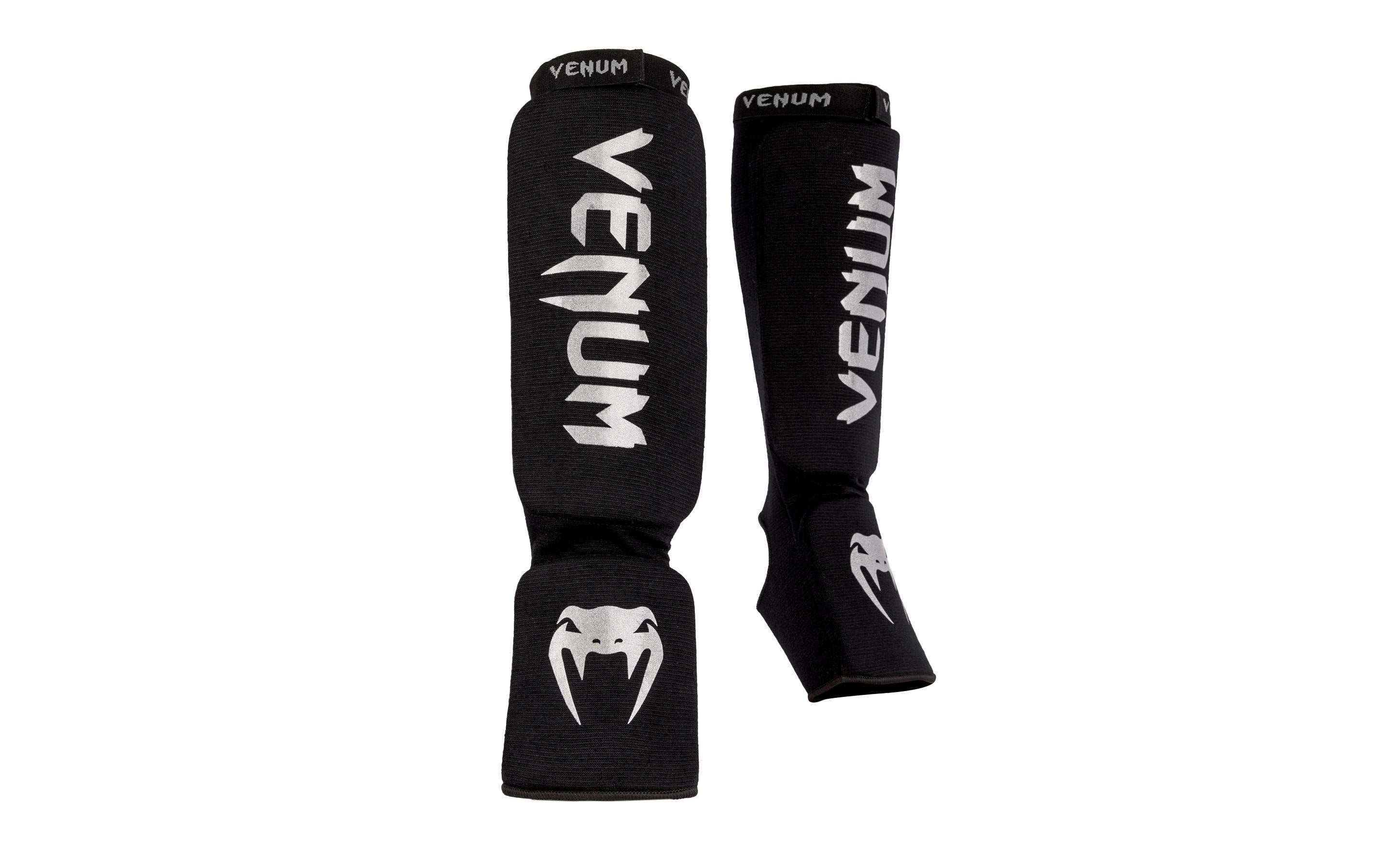 Venum Kontact Shin Guards Schwarz/Silber, S