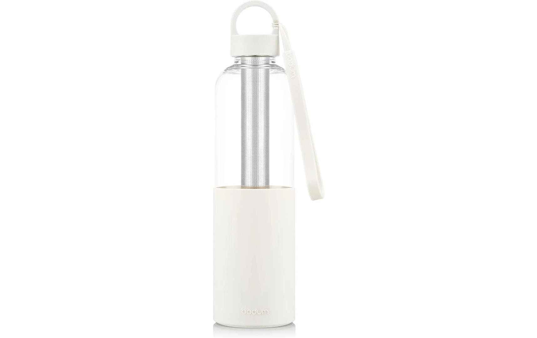 Bodum Wasserflasche Melior 1200 ml, Transparent/Weiss