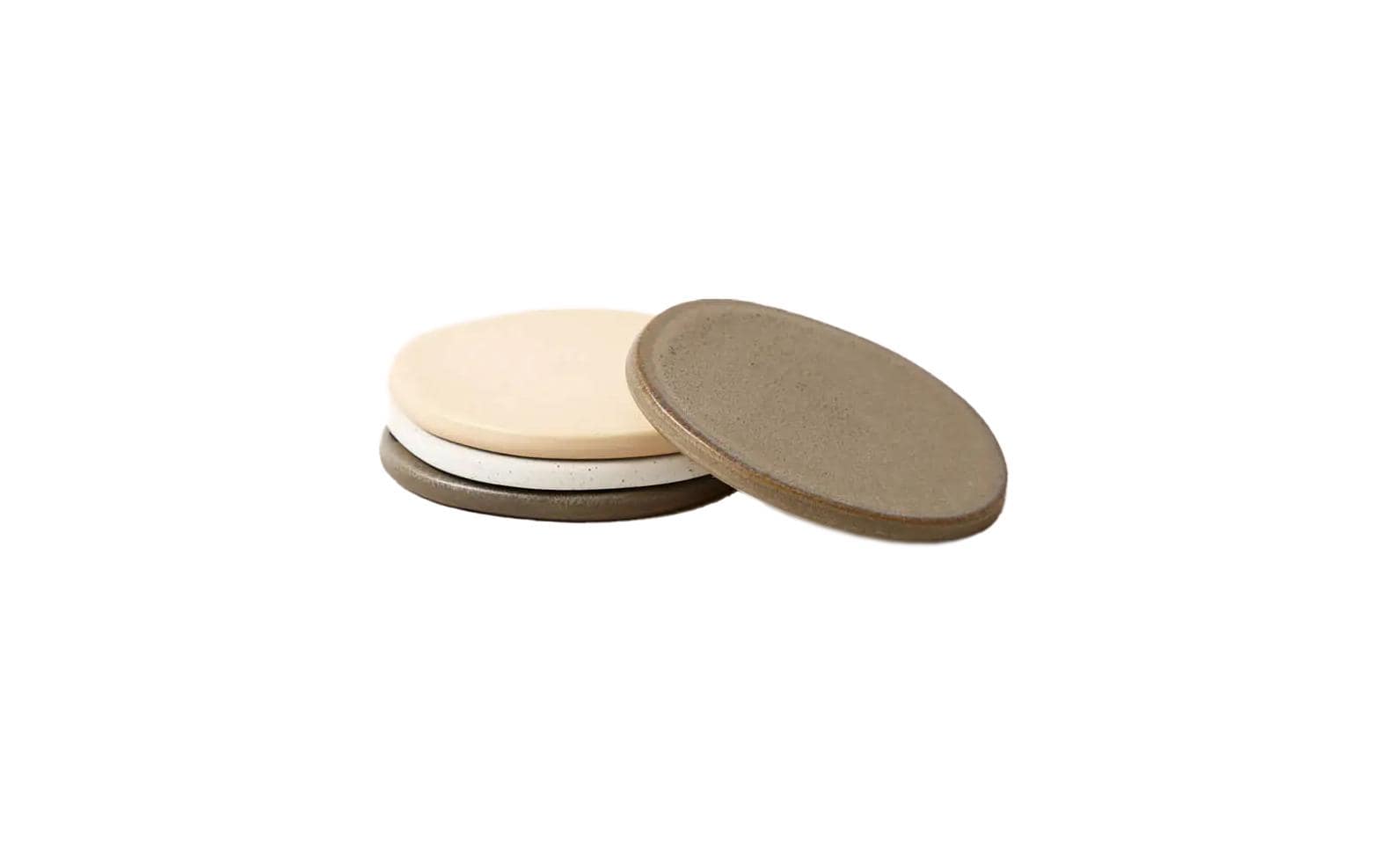 Esmée Keramikuntersetzer Earth 4 Stück Beige/Braun/Weiss, Ø 9.5 cm