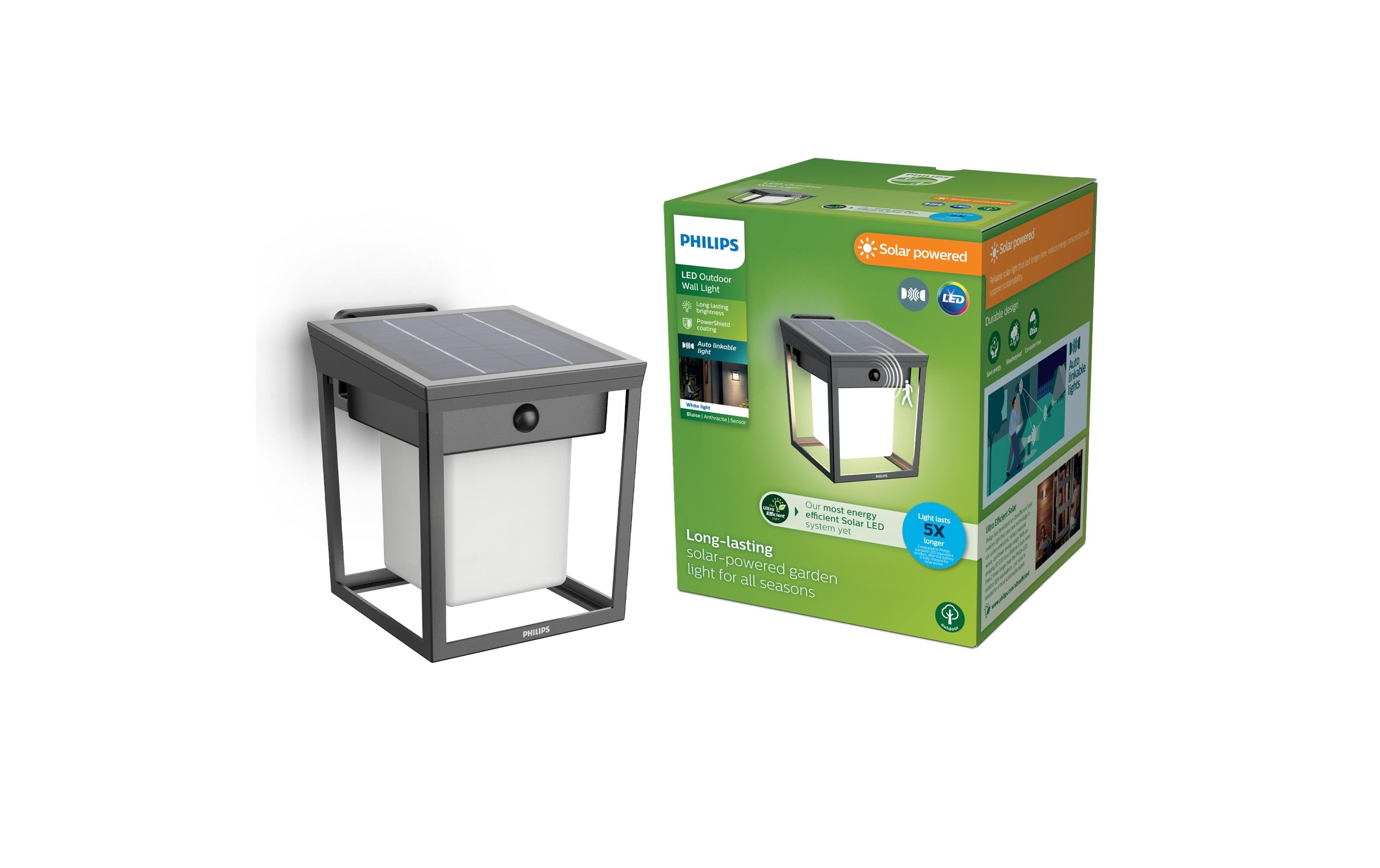 Philips Blaise Wand Solar UE Link 3000K anthrazit