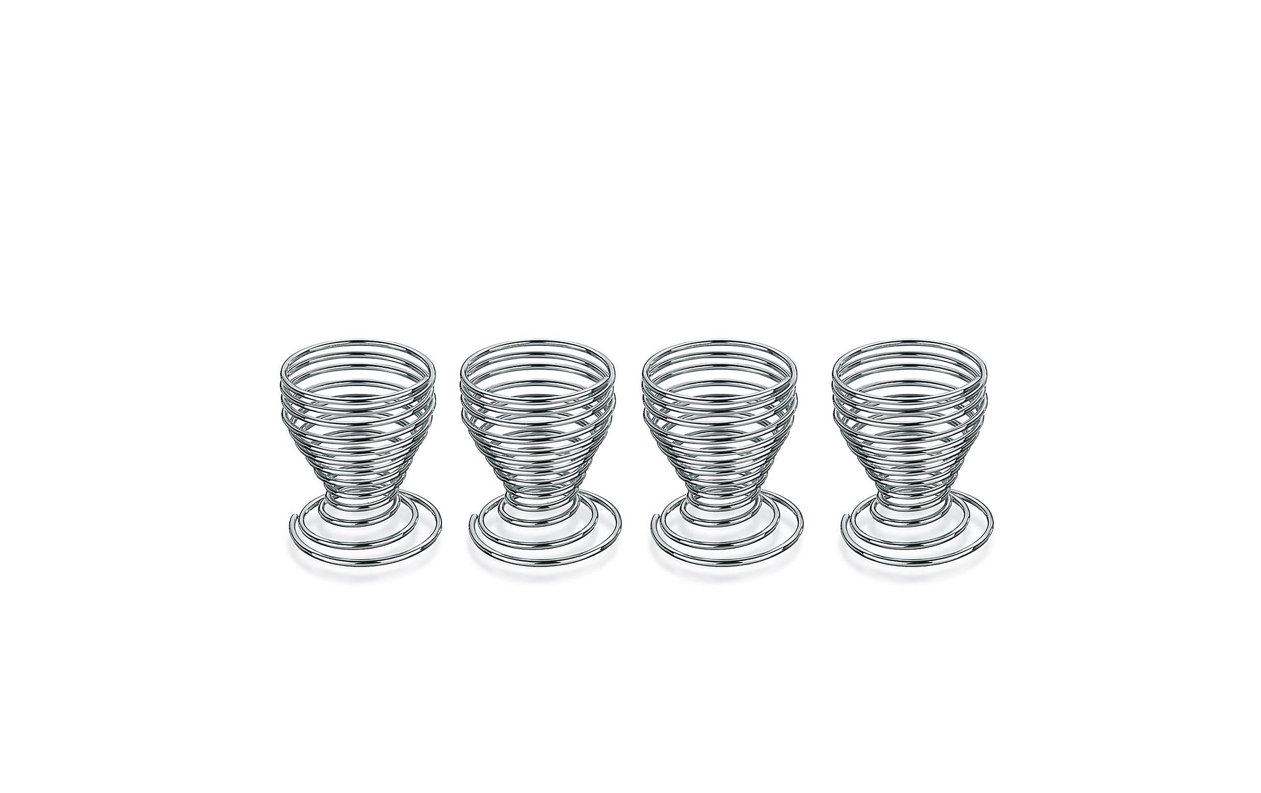 Kela Eierbecher Globul 4 Stück, Silber