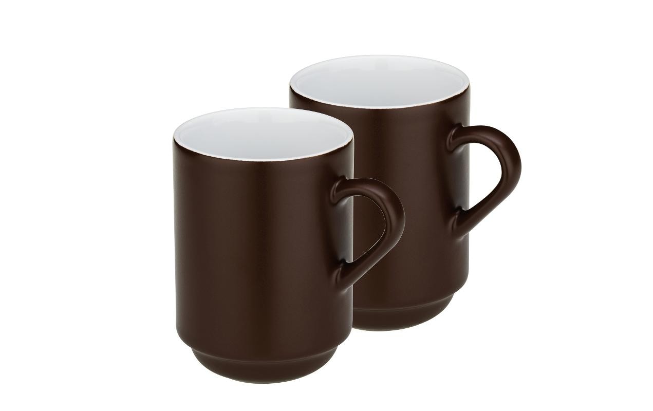 Kela Kaffeetasse 300 ml, 2 Stück, Braun