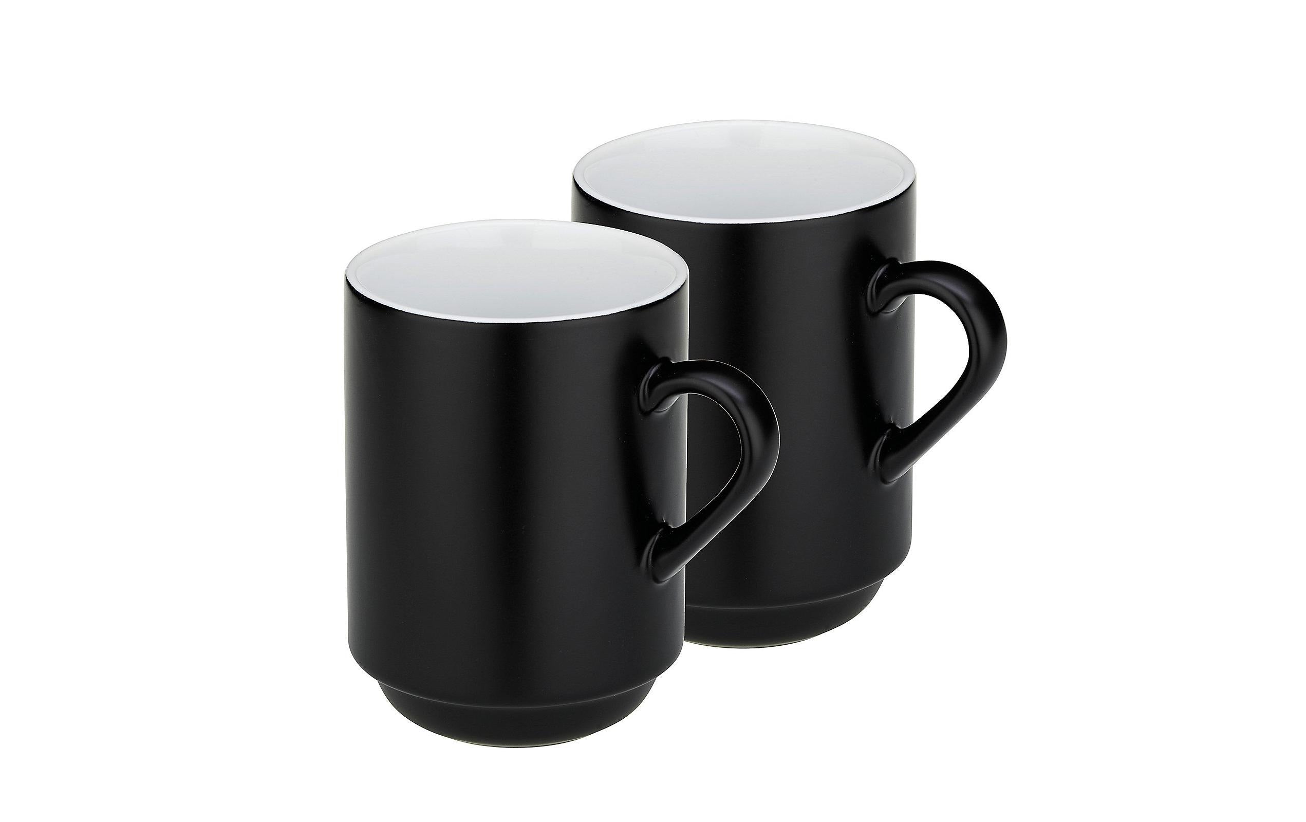 Kela Kaffeetasse 300 ml, 2 Stück, Schwarz