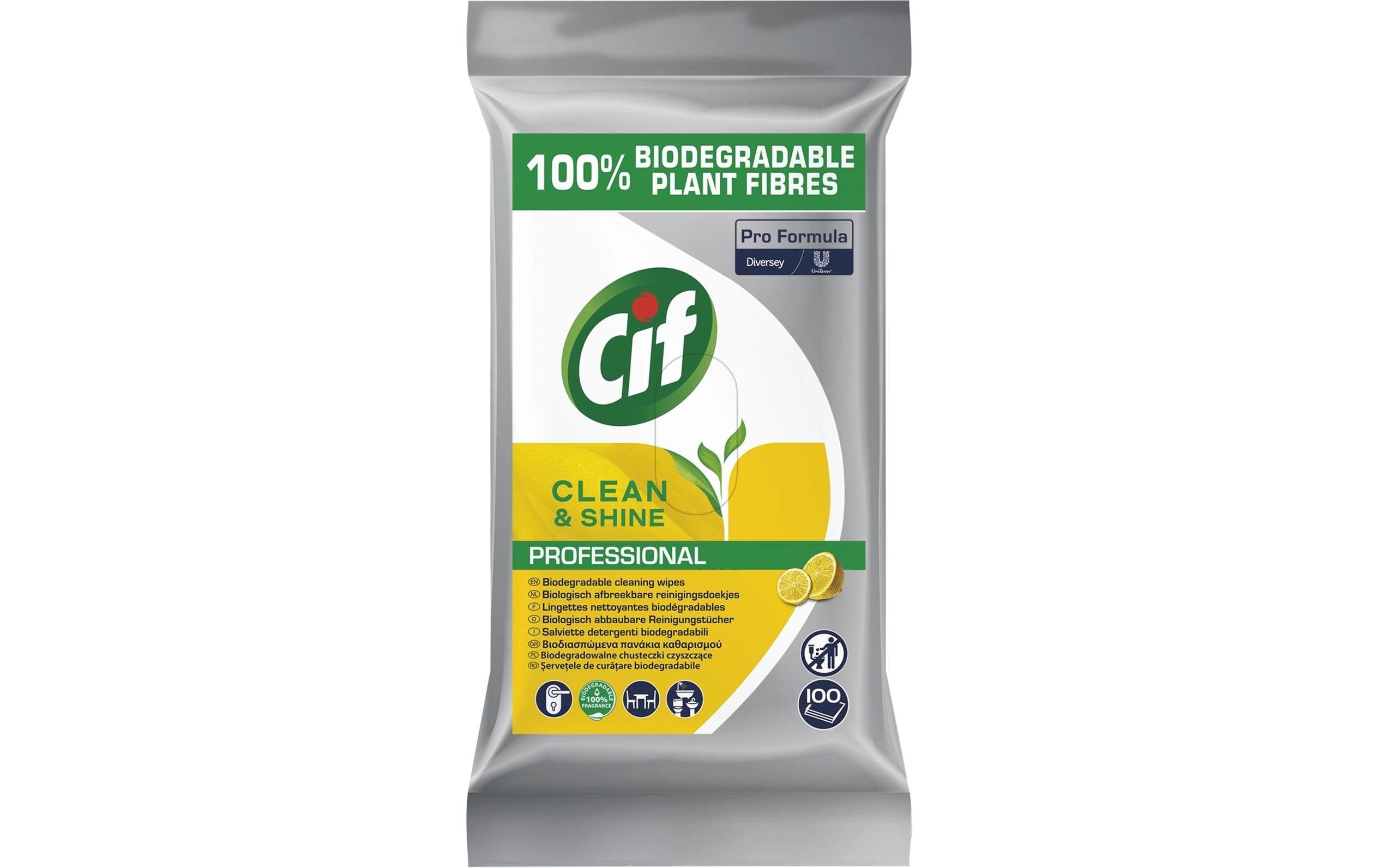 Diversey Pro Formula Cif Professional Allzweck-Reinigungstücher 100 Stück