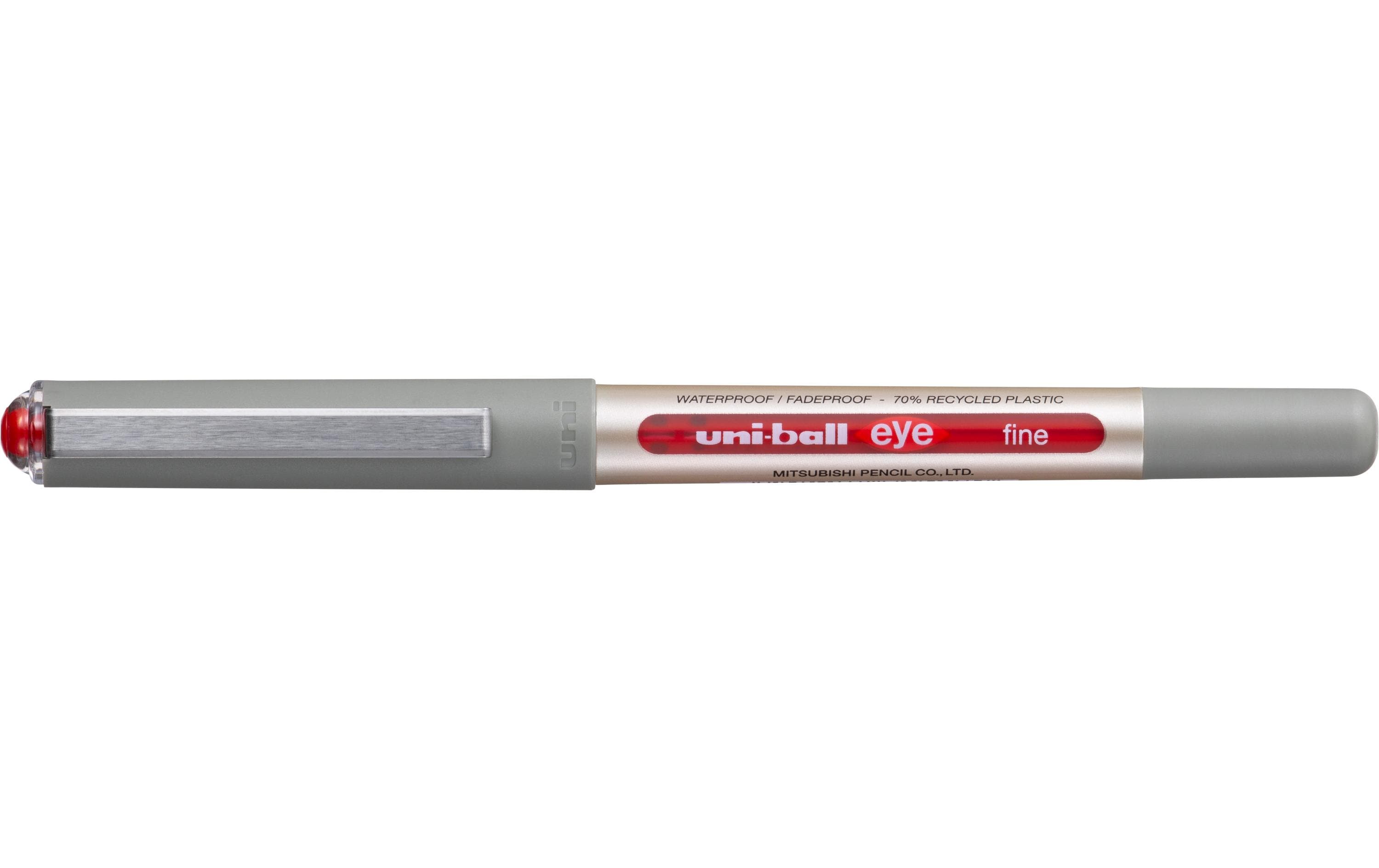 Uni Rollerball EYE Micro ECO 0.7 mm, Grau/Rot/Silber