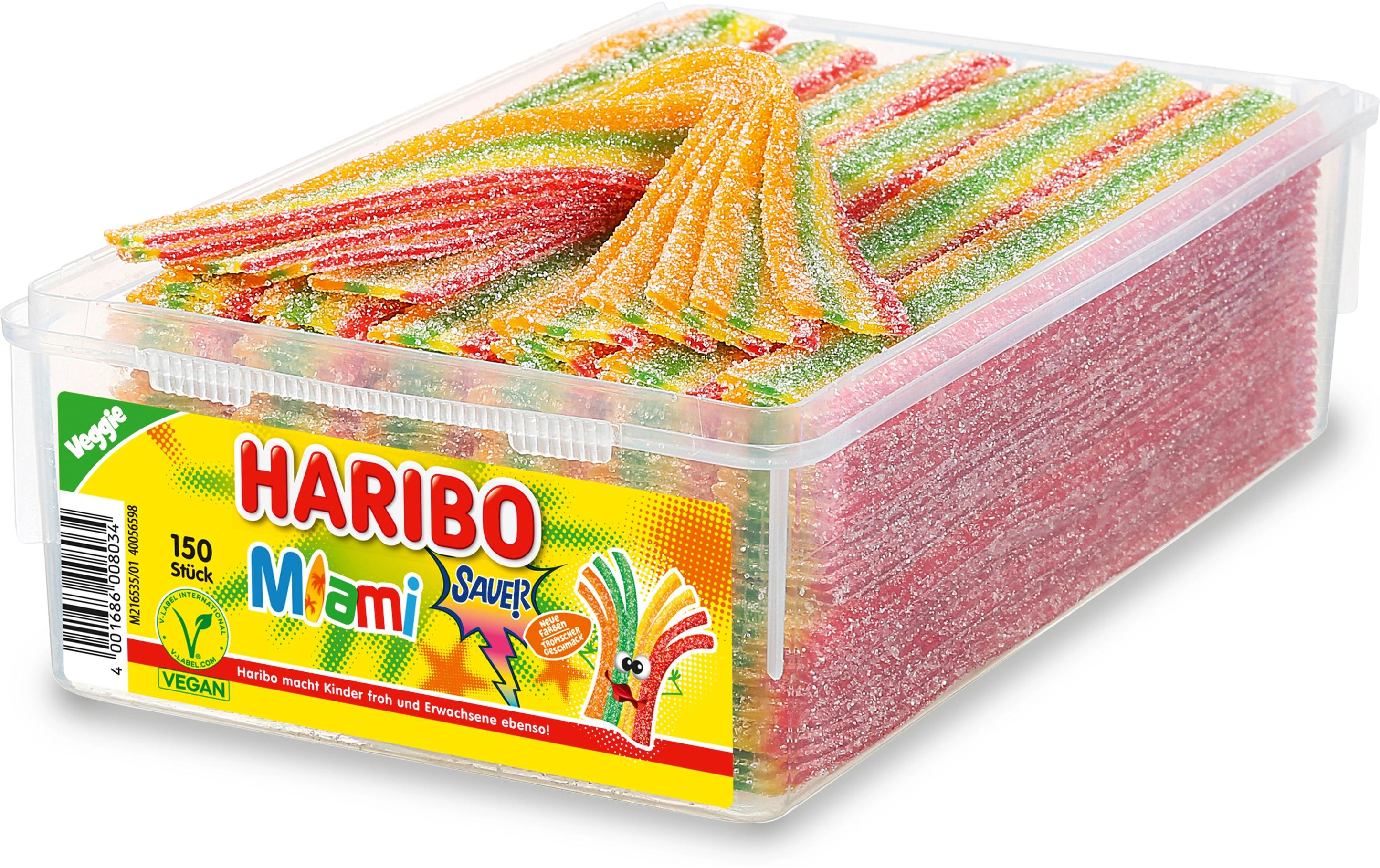 Haribo Gummibonbons Miami sauer vegan 150 Stück