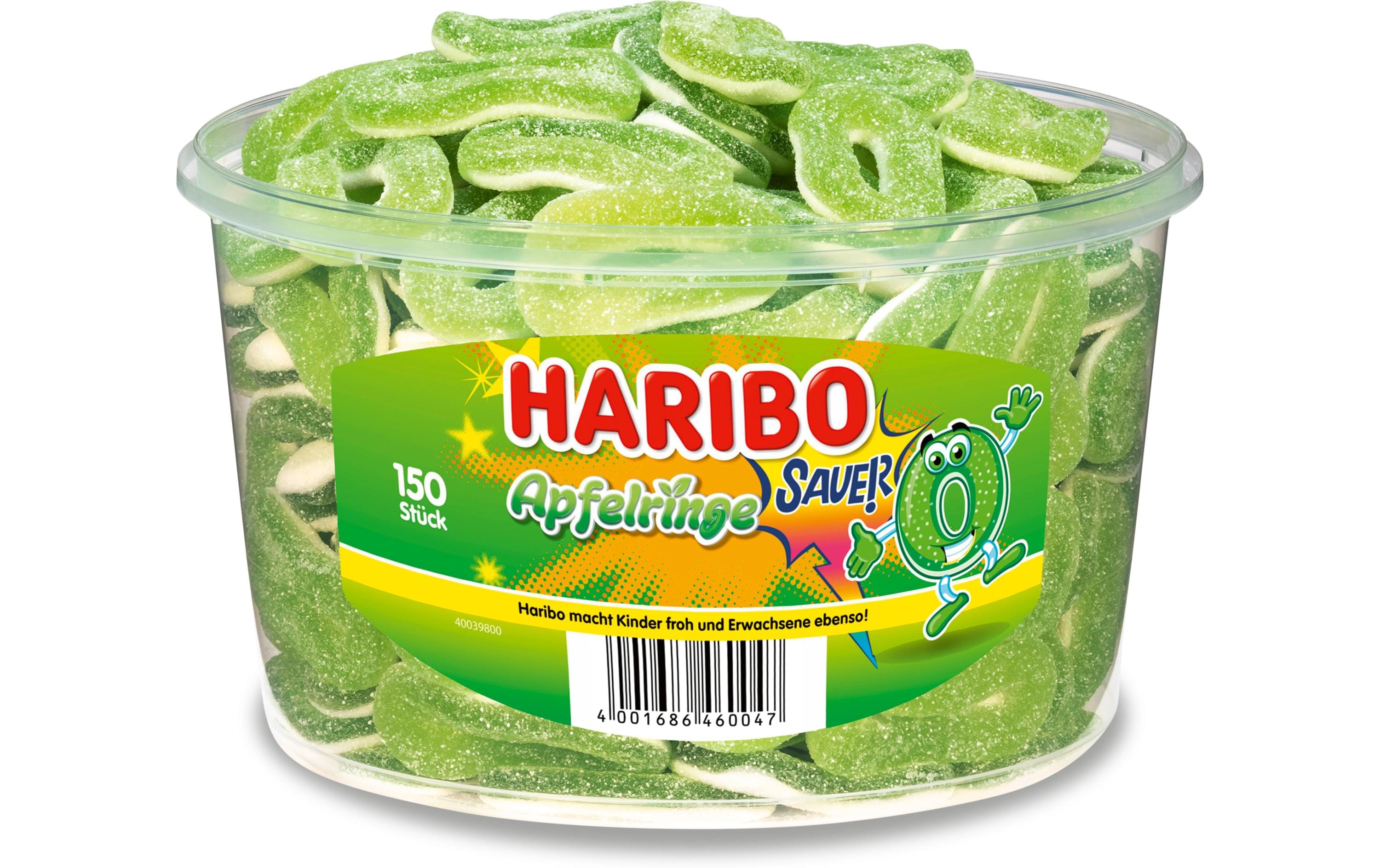 Haribo Gummibonbons Saure Apfelringe 150 Stück