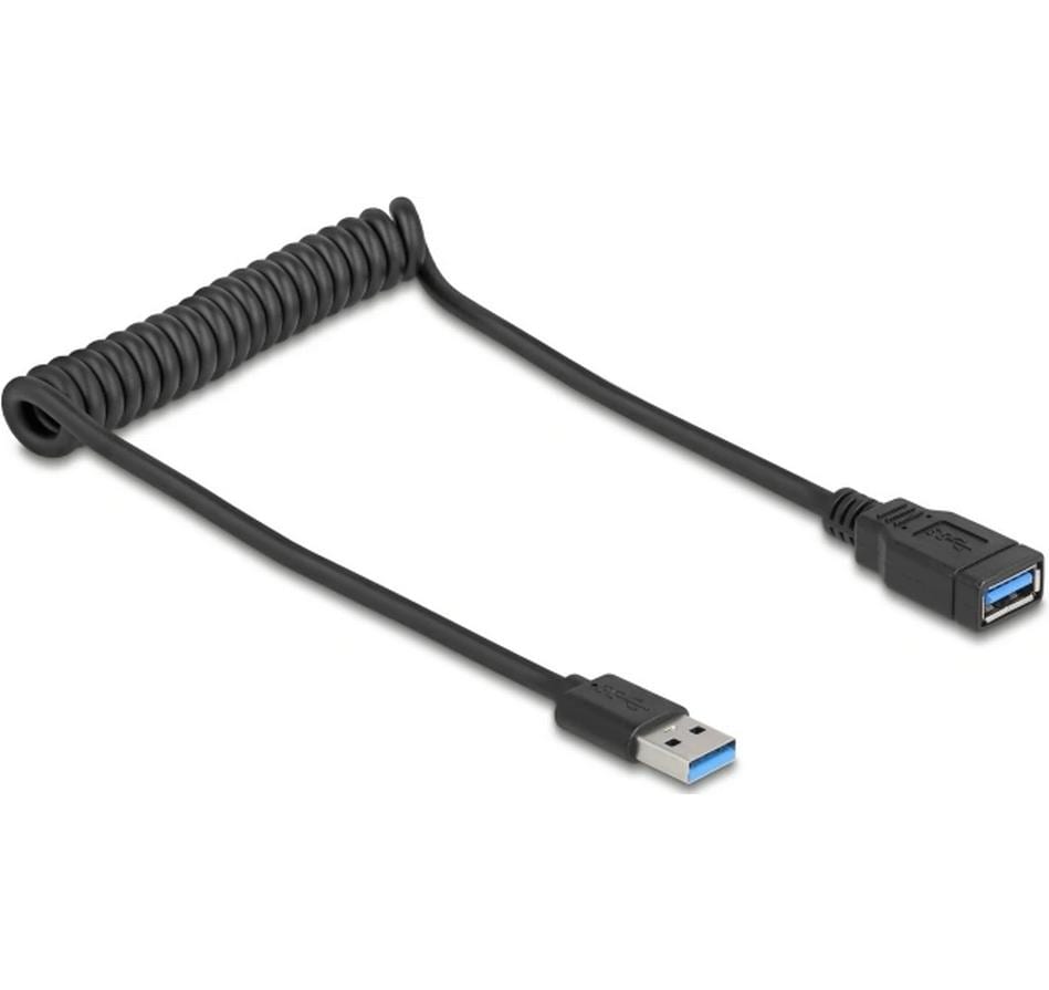 Delock USB 3.0-Spiralkabel USB A - USB A 0.6 m