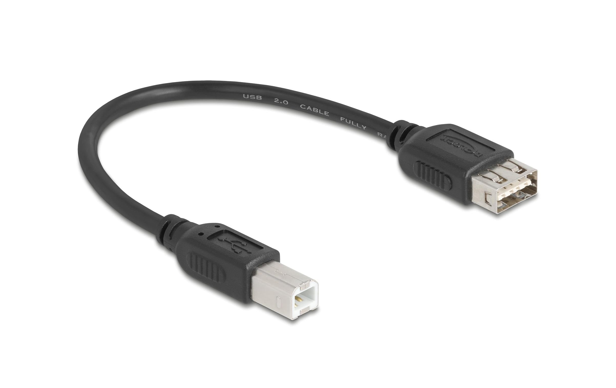 Delock USB 2.0-Kabel USB A - USB B 0.2 m