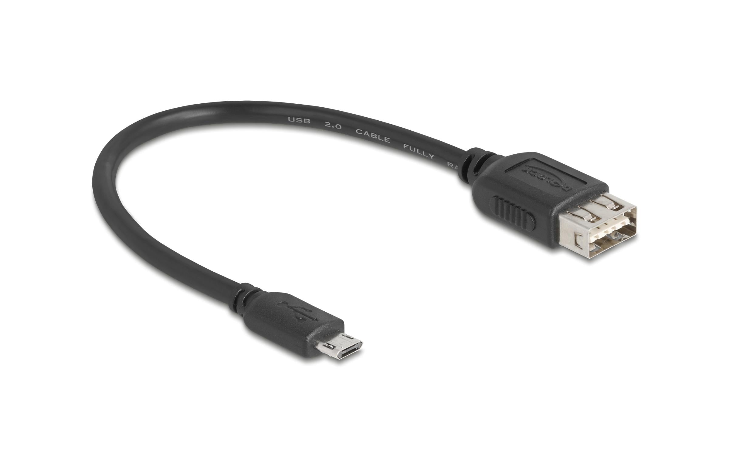 Delock USB 2.0-Kabel USB A - Micro-USB B 0.2 m