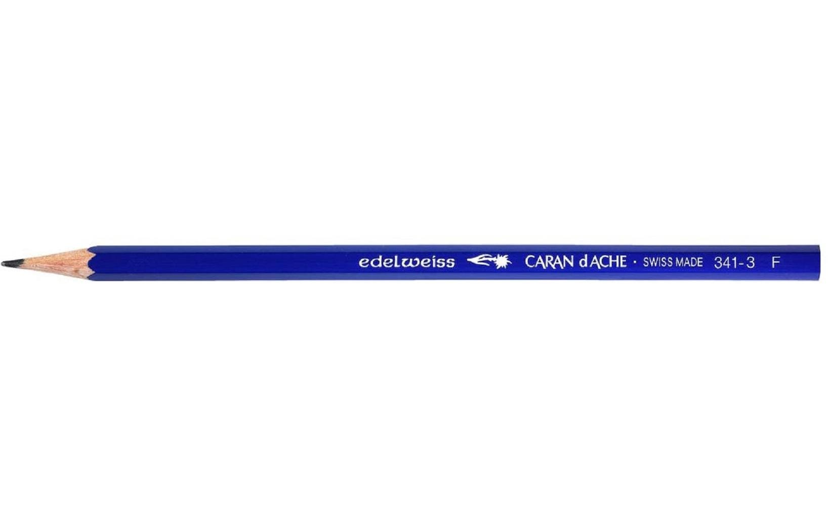 Caran d'Ache Bleistift F, Blau, 12 Stück