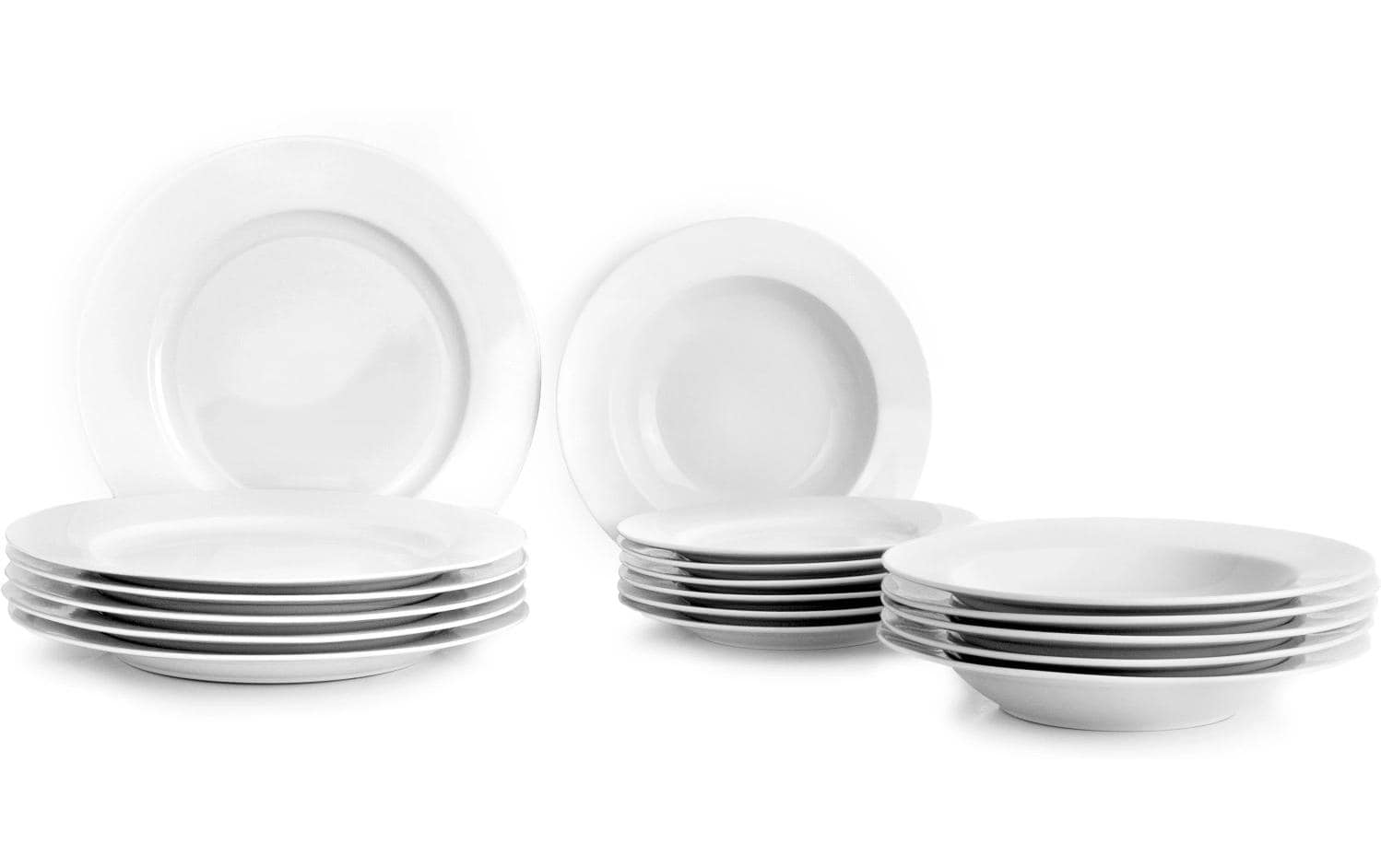 Ibili Teller-Set Castilla 20.3+23.2+27 cm 18 Stück, Weiss