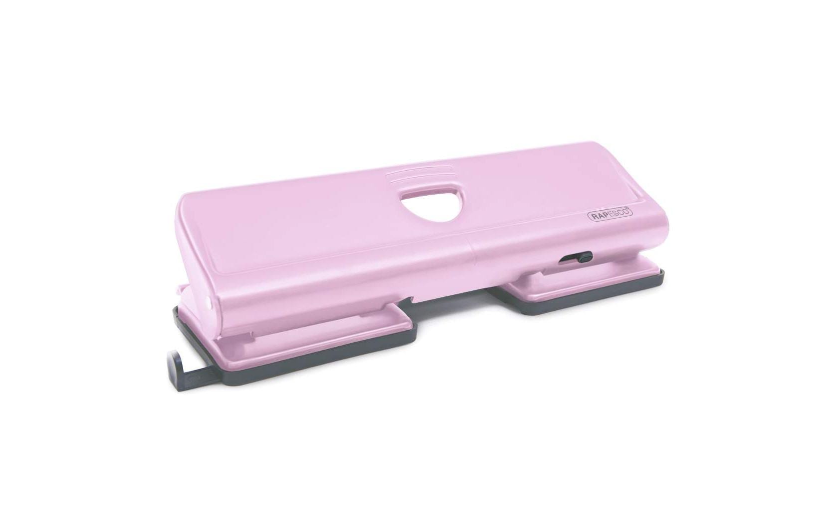 Rapesco 720 4-fach Metalllocher 20 Blatt Kapazität, Rosa