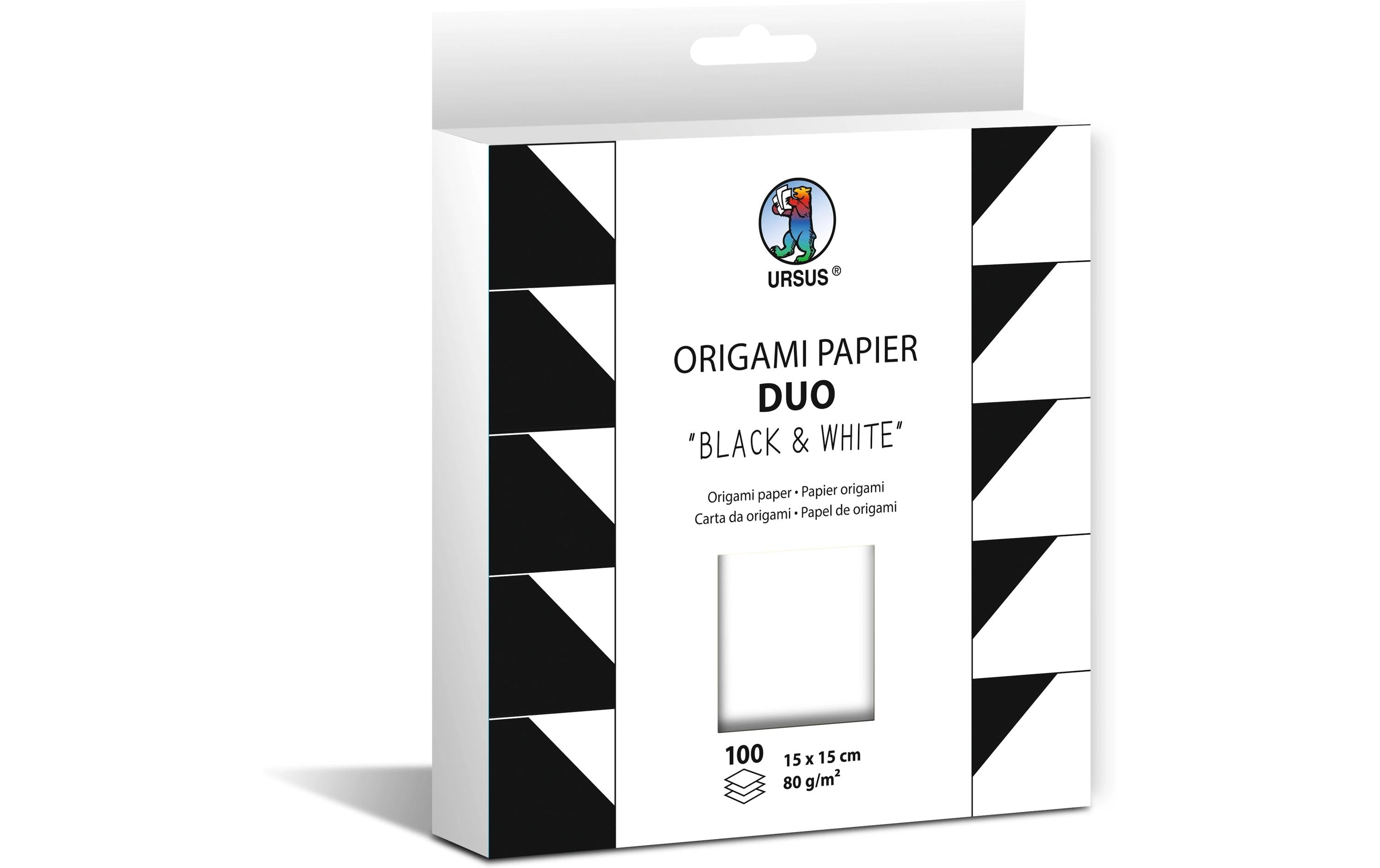 URSUS Faltblätter Black & White 15 x 15 cm, 80 g/m²,  100 Stück