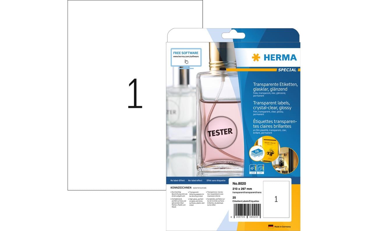 HERMA Folien-Etiketten 210 x 297 mm, 25 Blatt