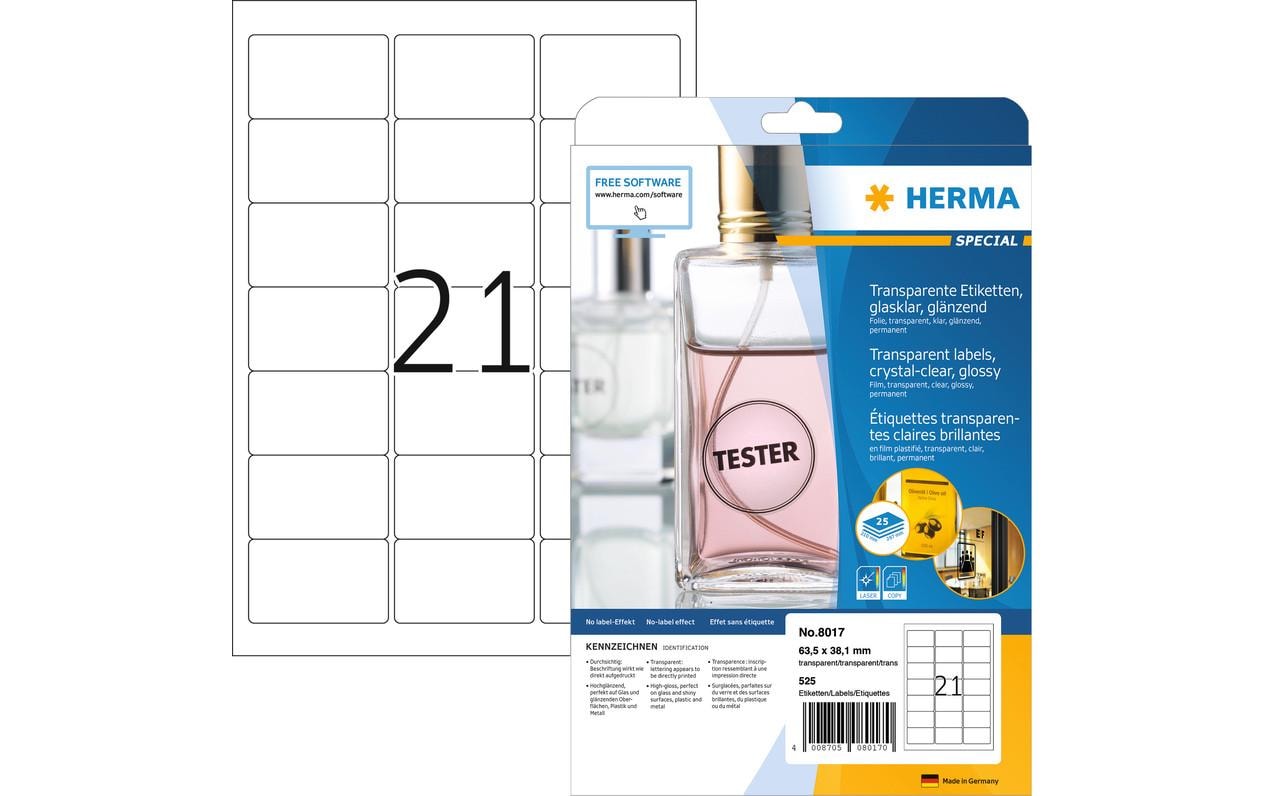 HERMA Folien-Etiketten 63.5 x 38.1 mm, 25 Blatt