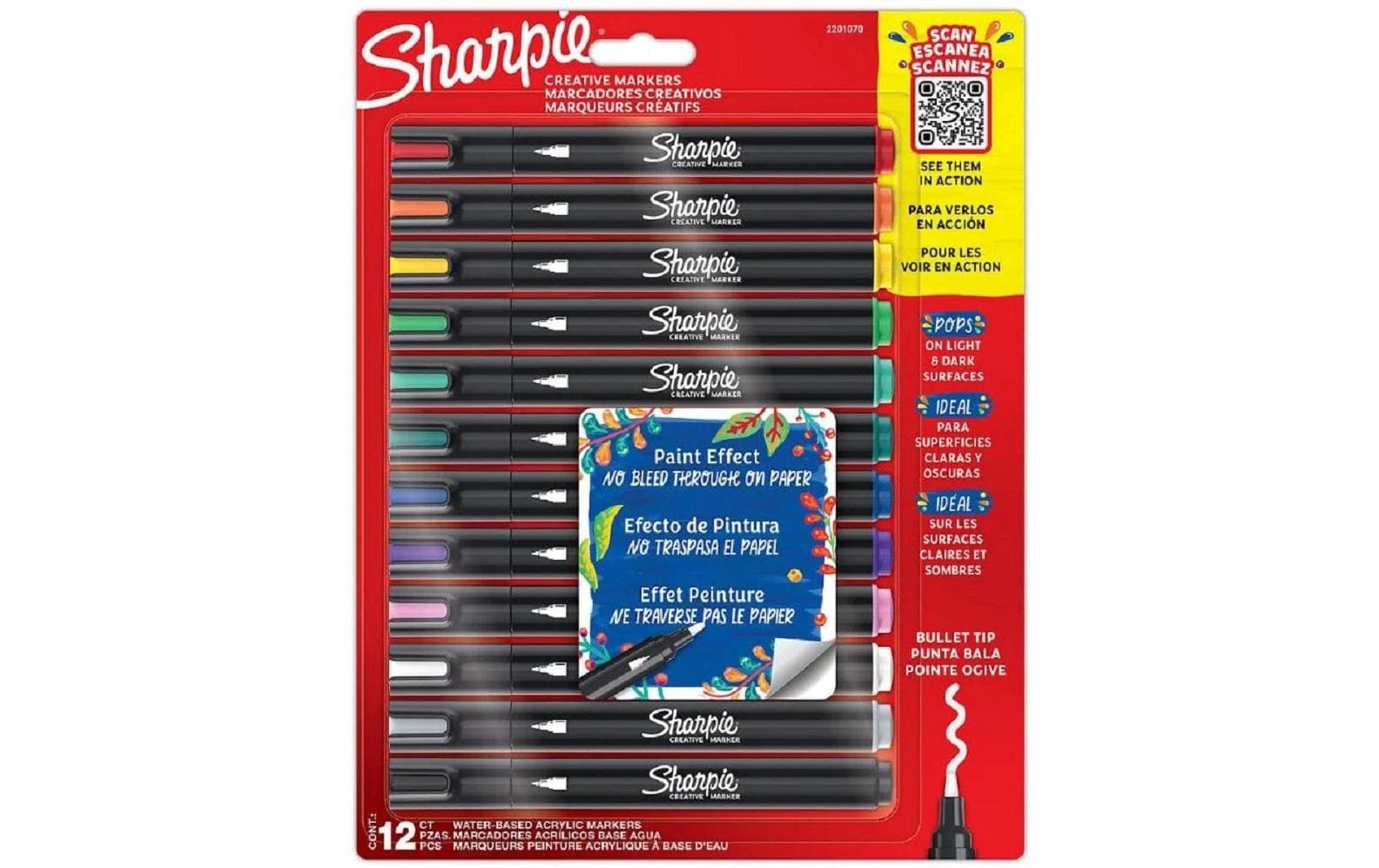 Sharpie Acrylmarker Creative, farbig, 12er Blister