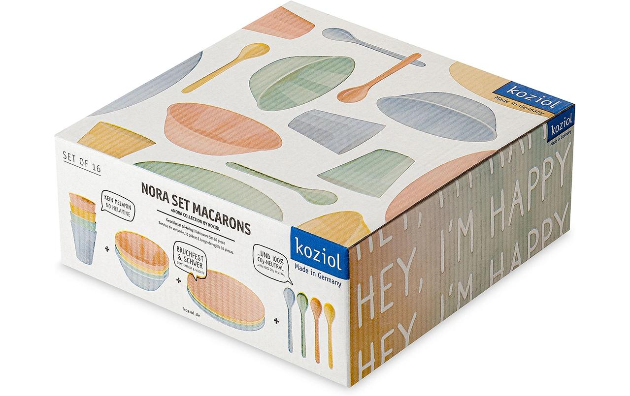 Koziol Geschirrset NORA MACARONS 16-teilig