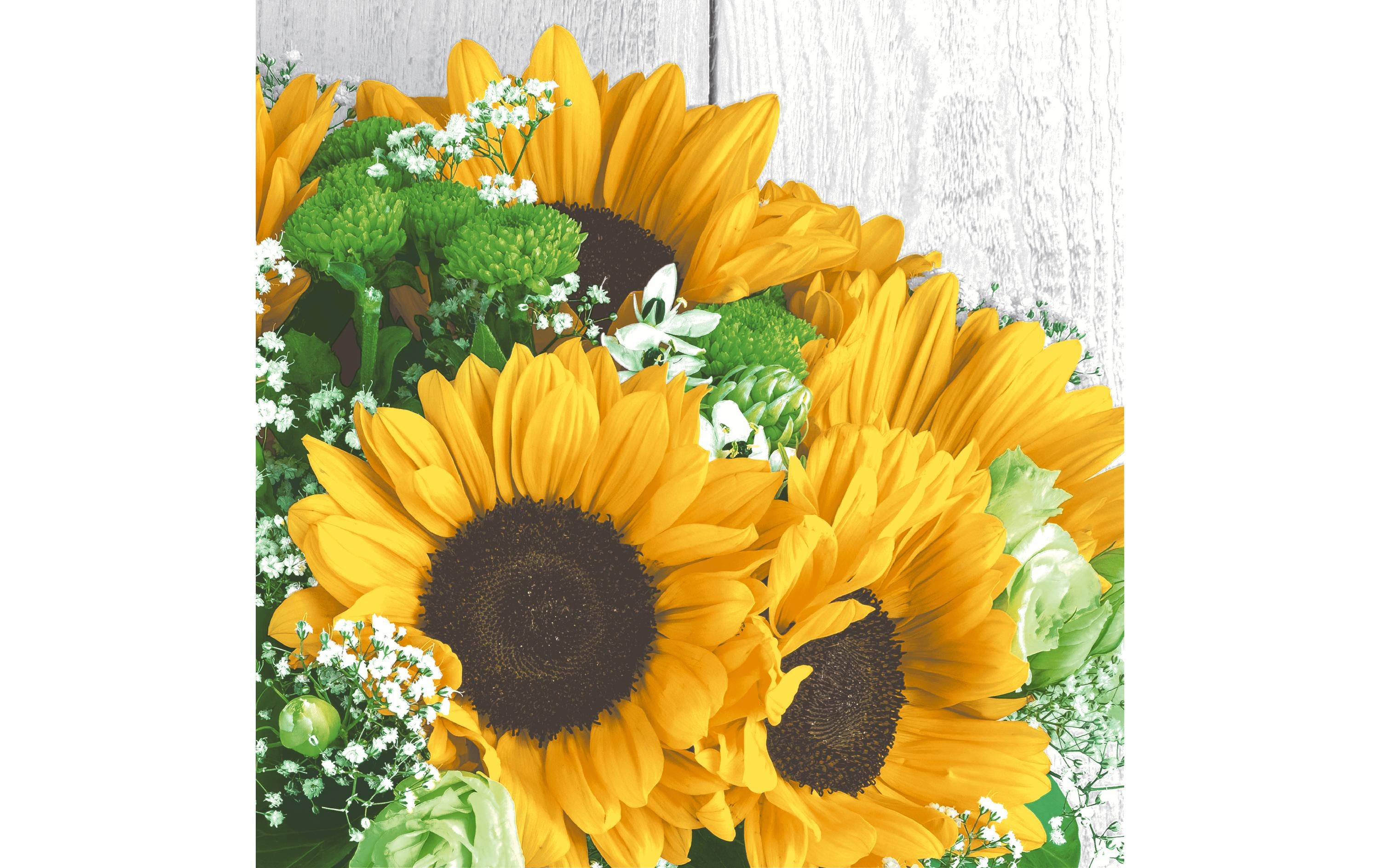 Paper + Design Servietten Sonnenblume 33 cm x 33 cm, 20 Stück