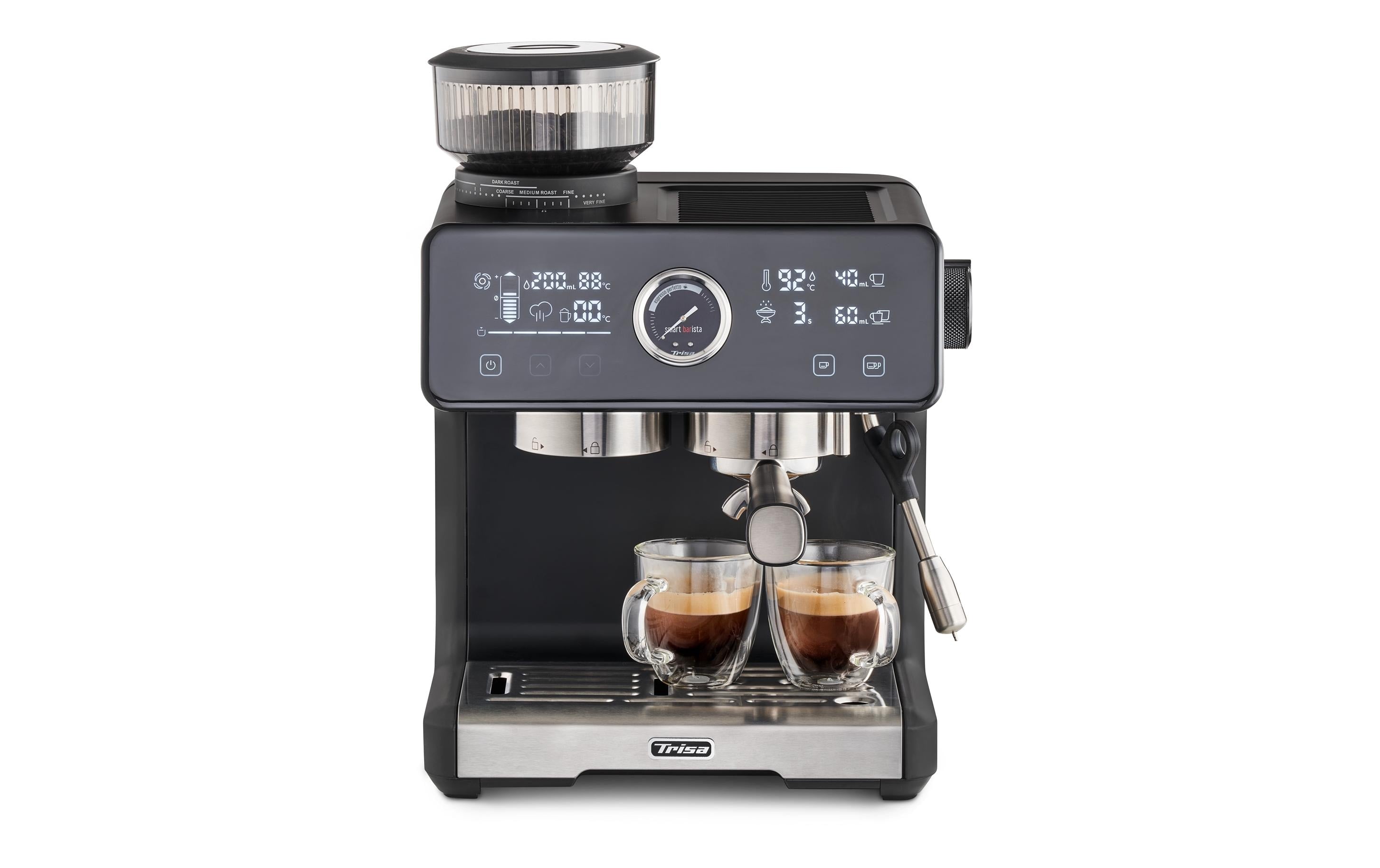 Trisa Siebträgermaschine Smart Barista Schwarz