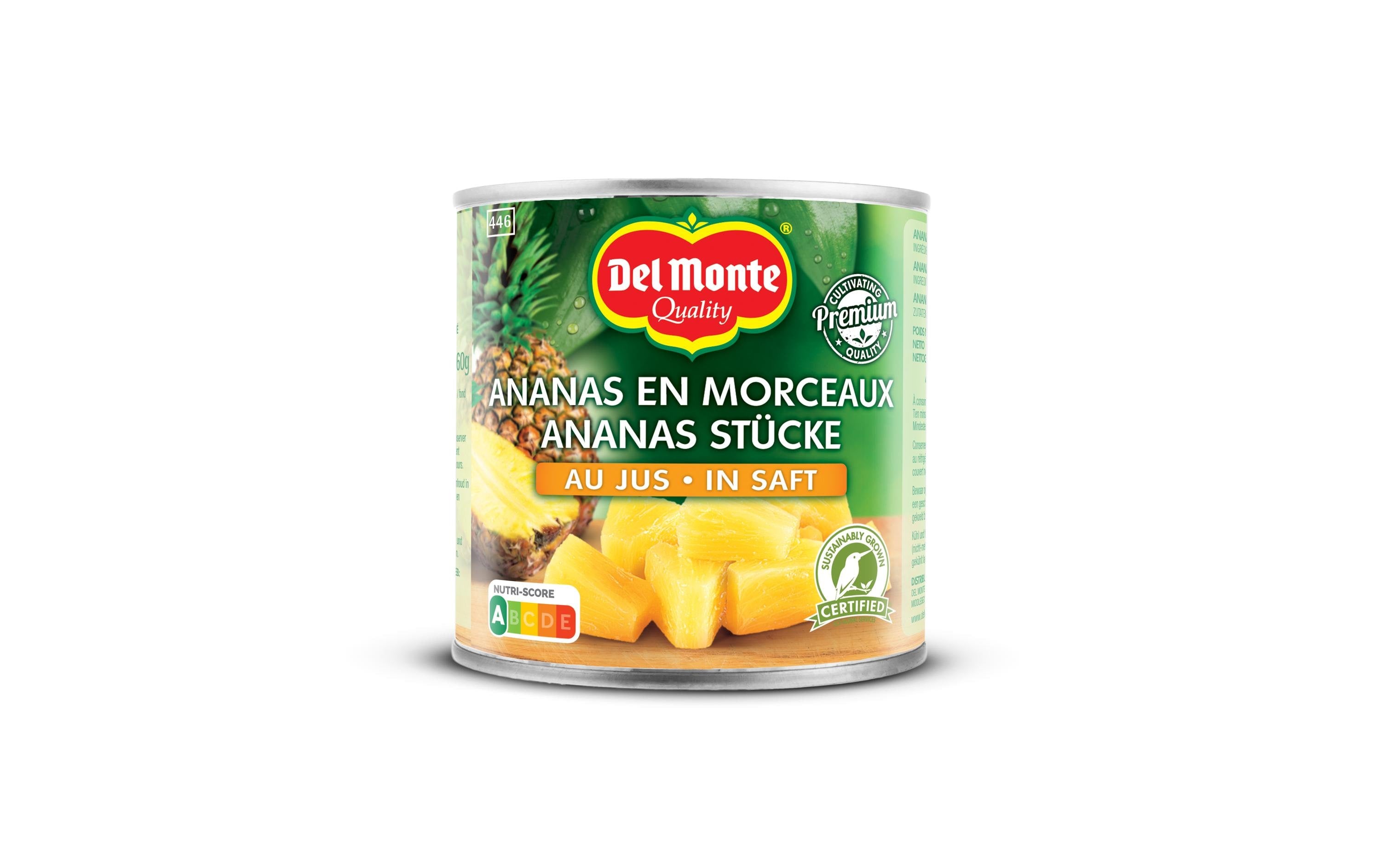 Del Monte Dose Ananasstücke in Ananassaft natursüss 260 g