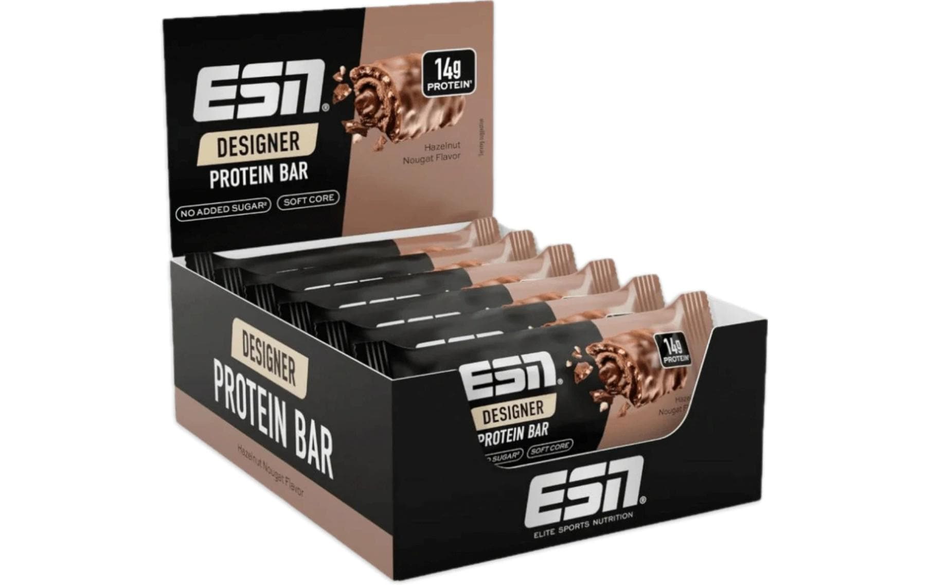 ESN Designer Protein Bar Hazelnut-Nougat Haselnuss, 12 x 45 g