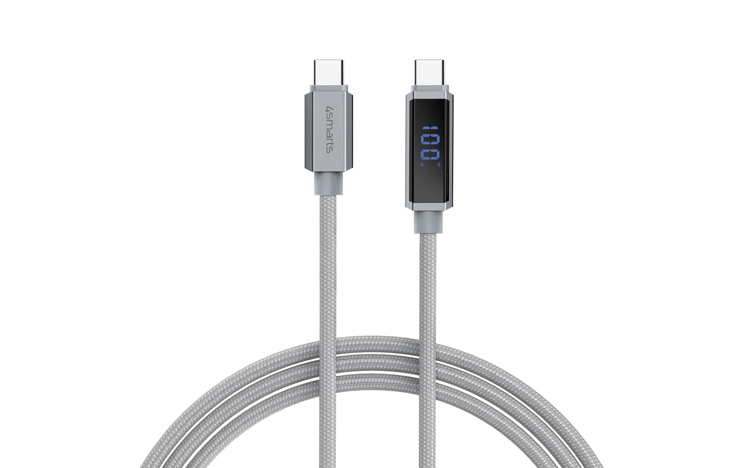 4smarts USB 2.0-Kabel USB-C DigitCord 100W USB C - USB C 1.5 m