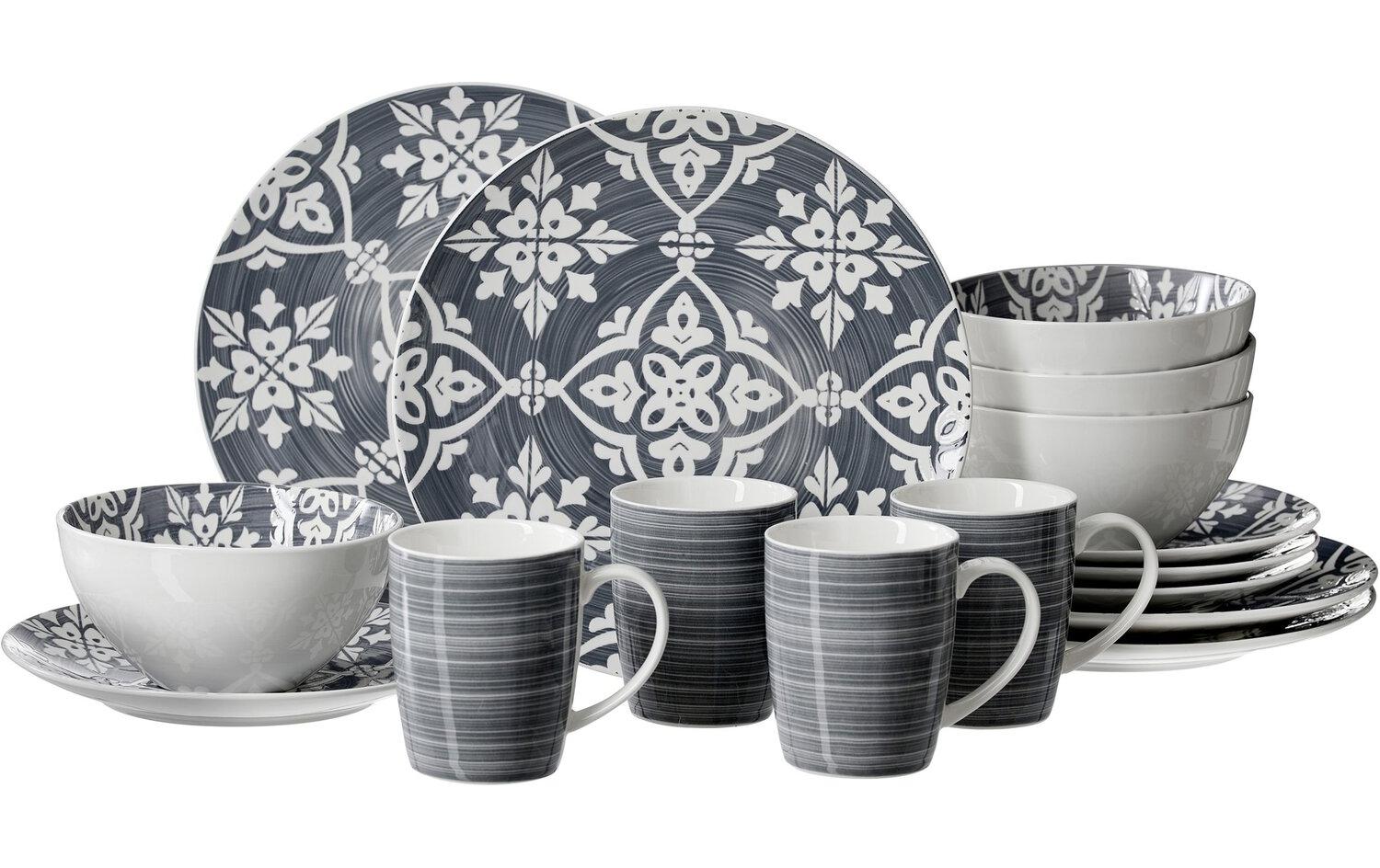 Ritzenhoff & Breker Frühstücks- & Dessertteller Salina 16-teilig, Rauchblau