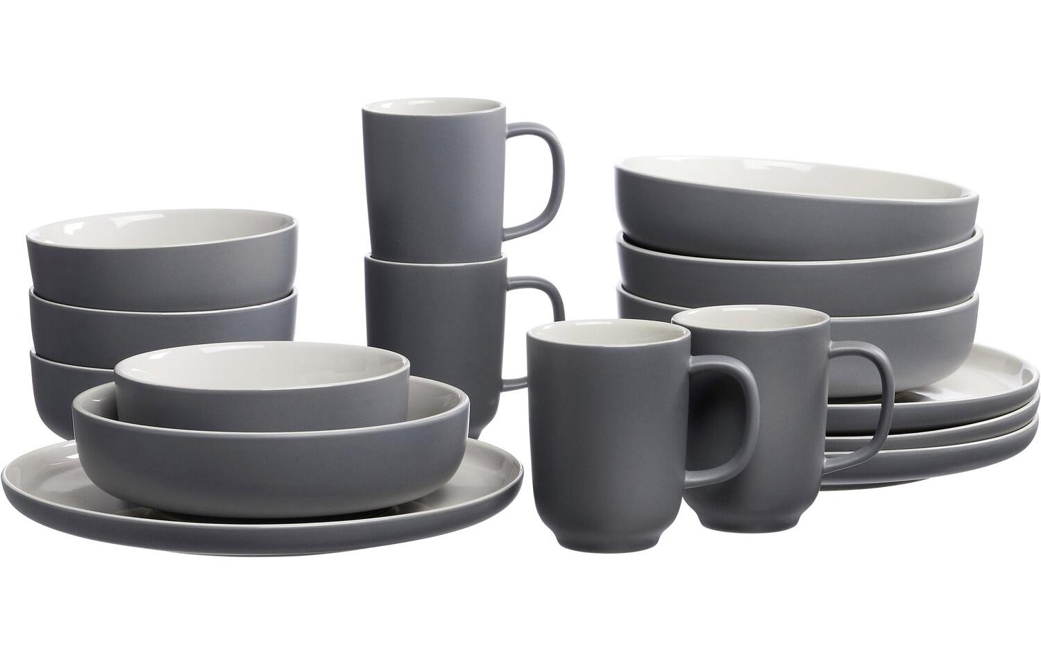 Ritzenhoff & Breker Speise-Service Jasper 16-teilig, Grau