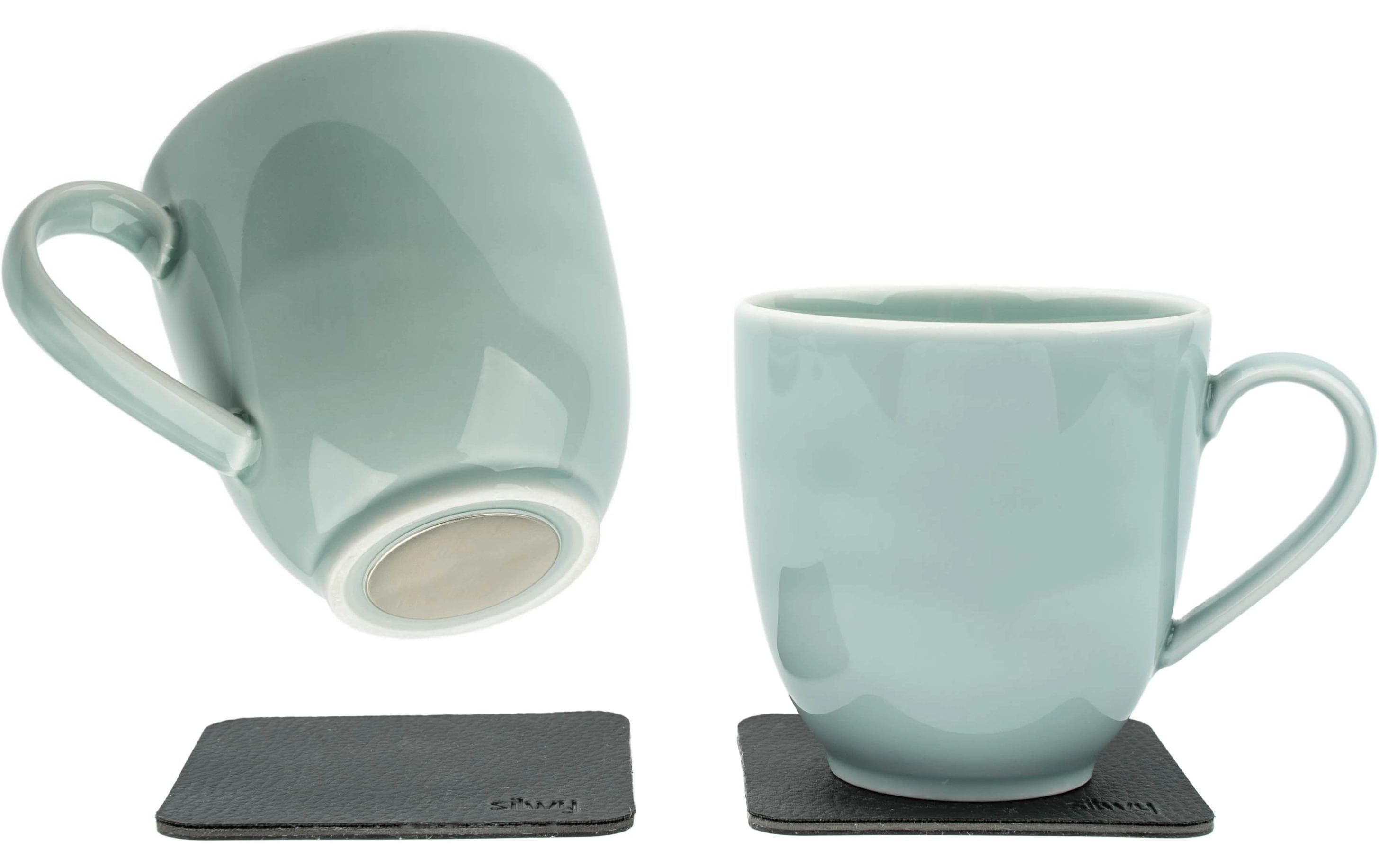 Silwy Magnet-Porzellantassen Cyan