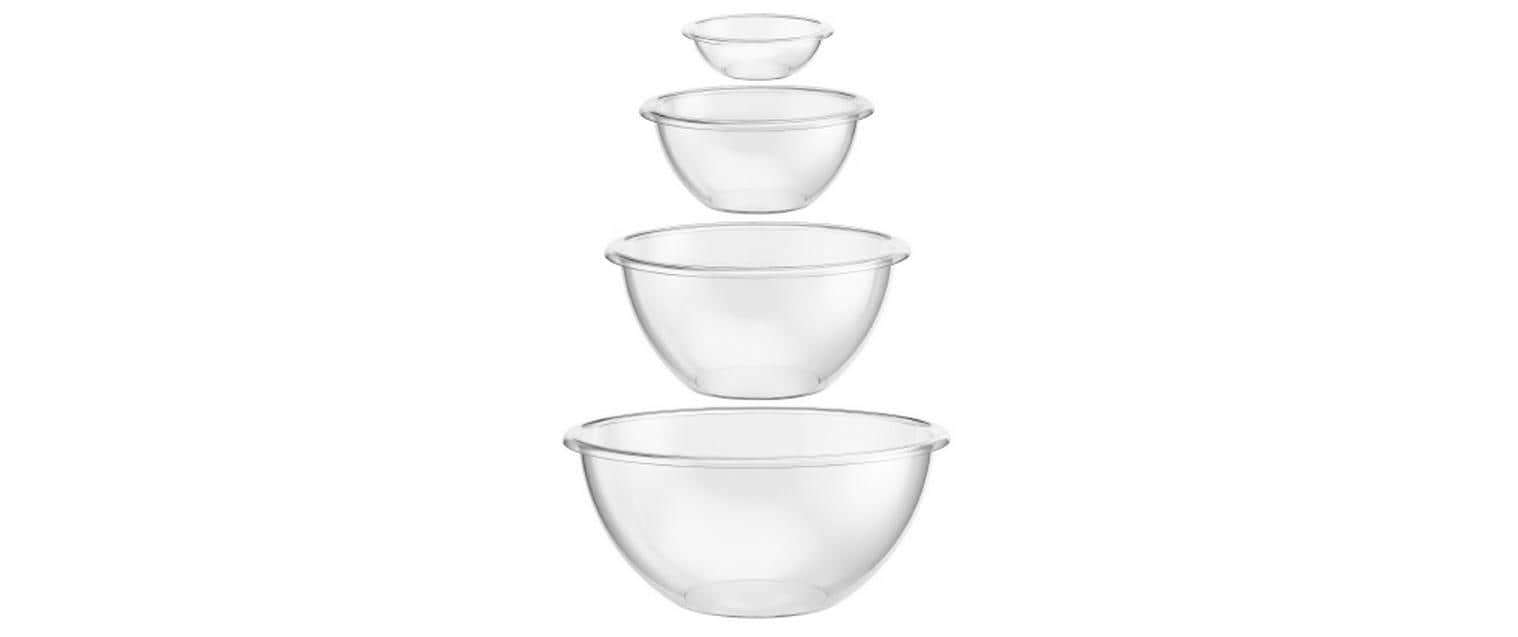 Bodum Salatschüssel Set Bistro 4-teilig Transparent, 10 l