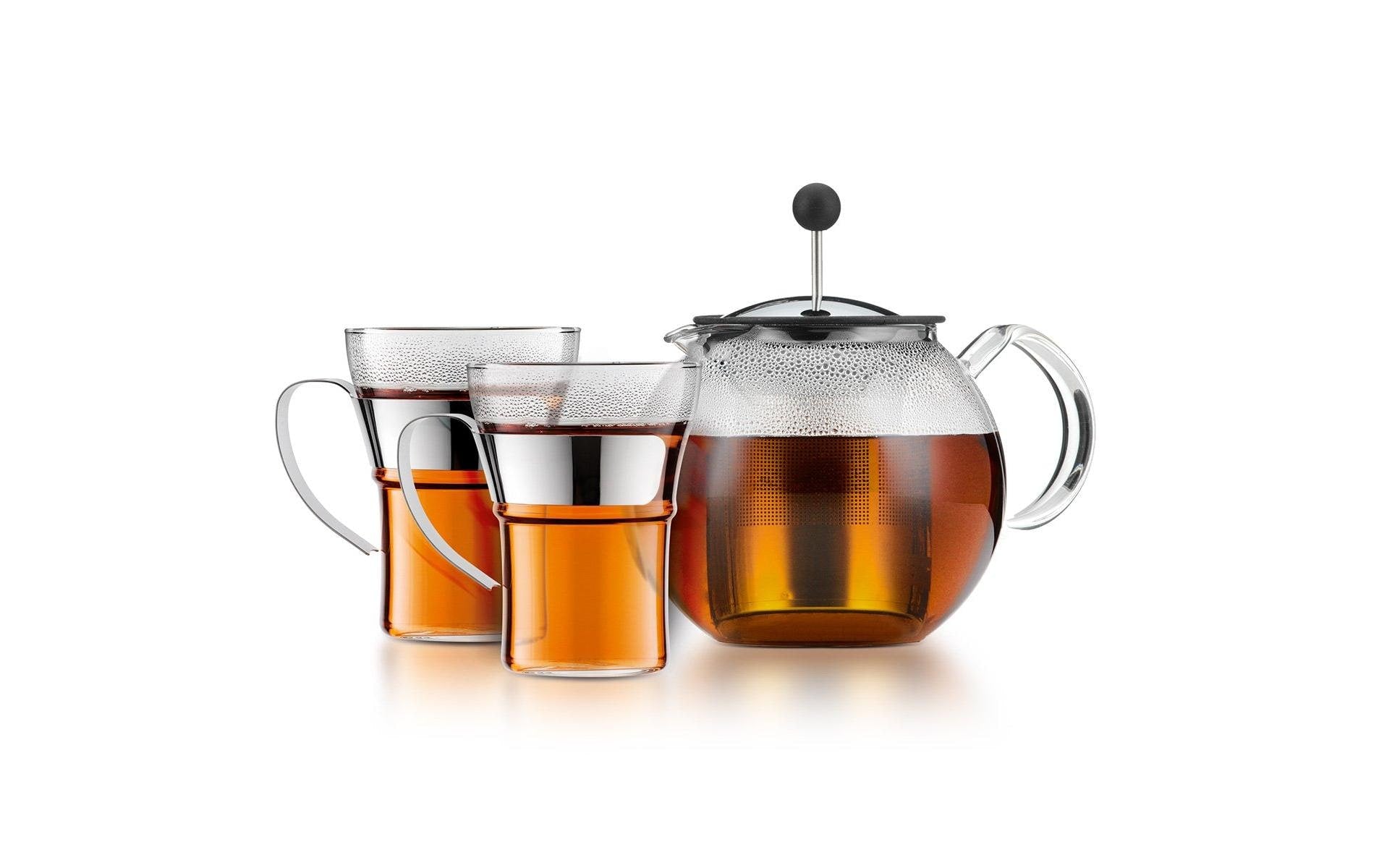 Bodum Teebereiter Set Assam Verchromt, 1 l/0.35 l