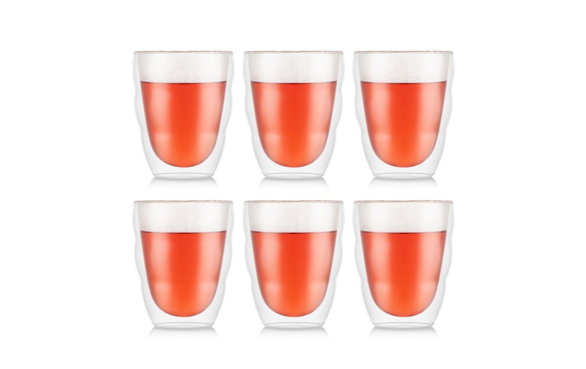 Bodum Trinkglas Pilatus 6 Stück, Transparent, 0.35 l