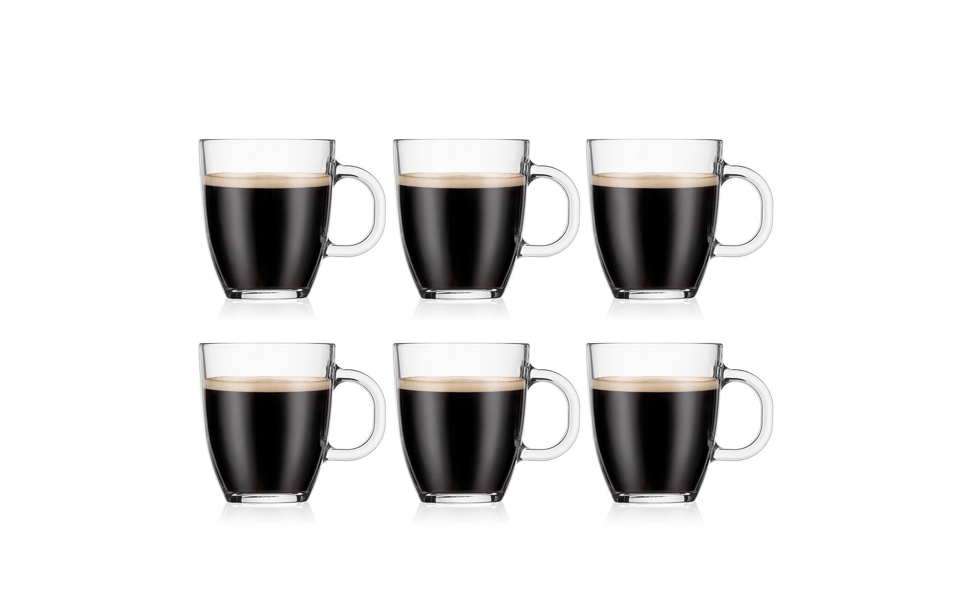 Bodum Kaffeetasse Bistro 0.3 l, 6 Stück, Transparent