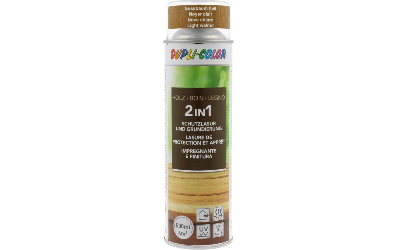 DUPLI-COLOR Holzschutzlasur Nussbaum hell, 500 ml