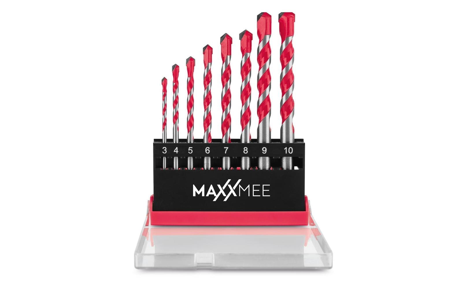 MAXXmee Mehrzweckbohrer-Set - 8-tlg. - Rot