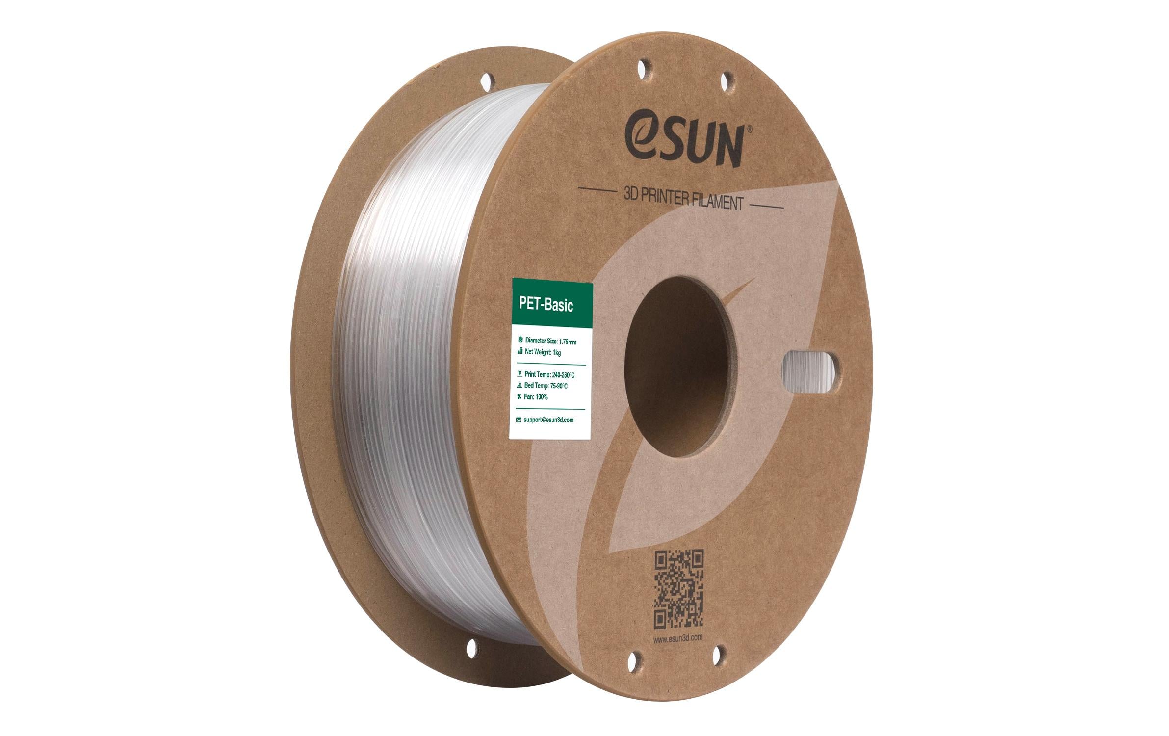 eSun Filament PET Basic Transparent 1.75 mm 1 kg