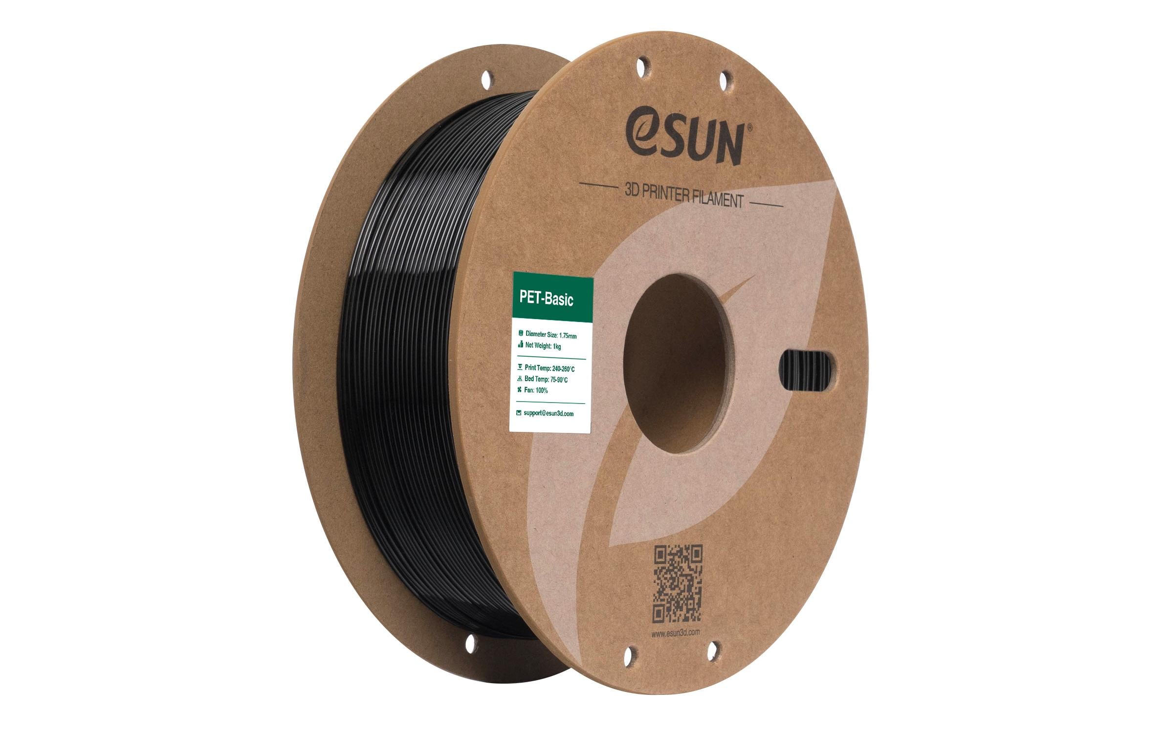 eSun Filament PET Basic Schwarz 1.75 mm 1 kg