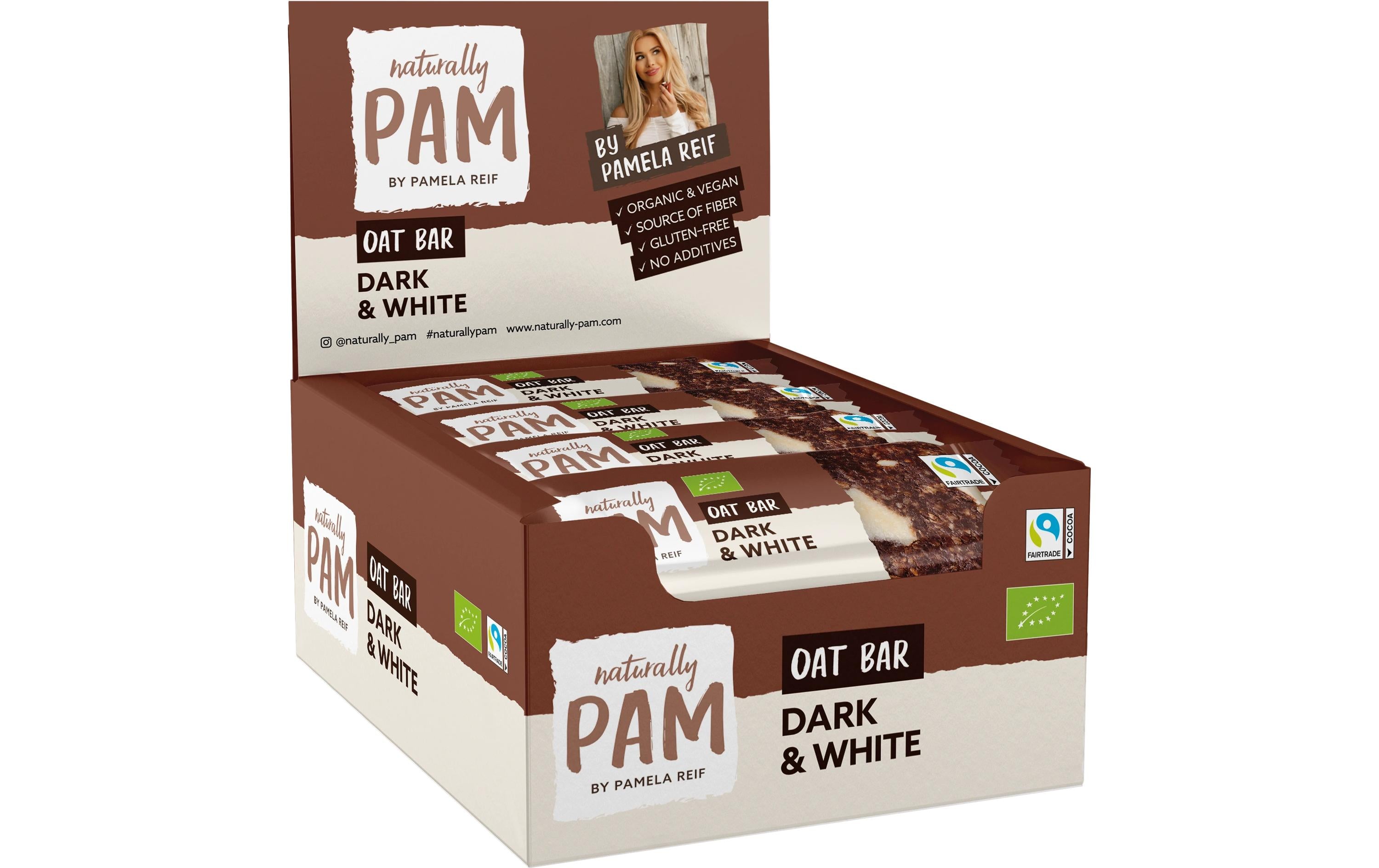Naturally Pam Riegel Bio Oat Bar – Dark and White 12 x 40 g