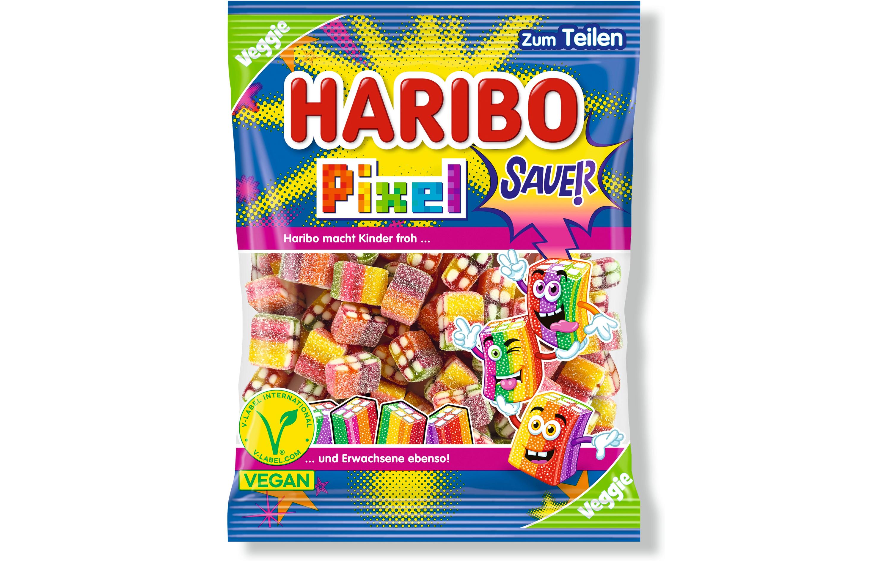 Haribo Gummibonbons Pixel Sauer vegan 160 g