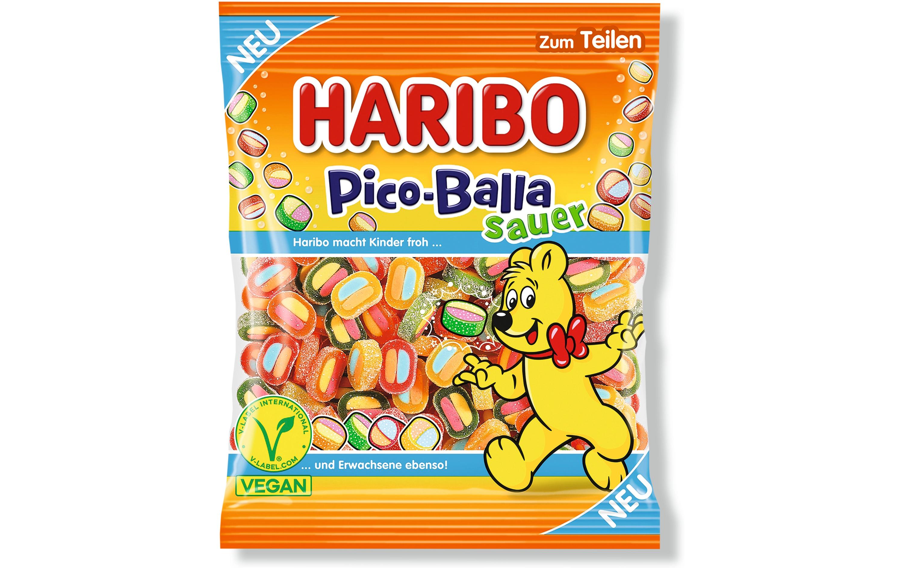 Haribo Gummibonbons Pico Balla Sauer vegan 160 g