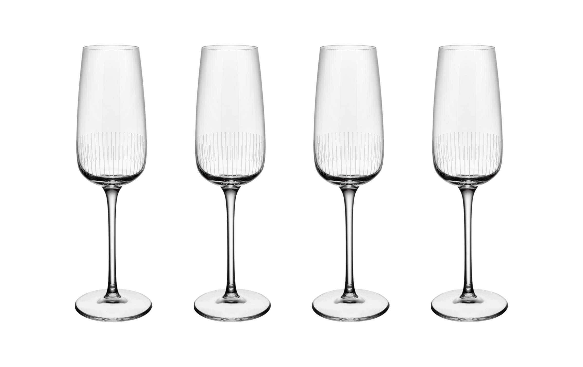 Villeroy & Boch Sekt-/ Champagnerglas Afina 120 ml, 4 Stück, Transparent