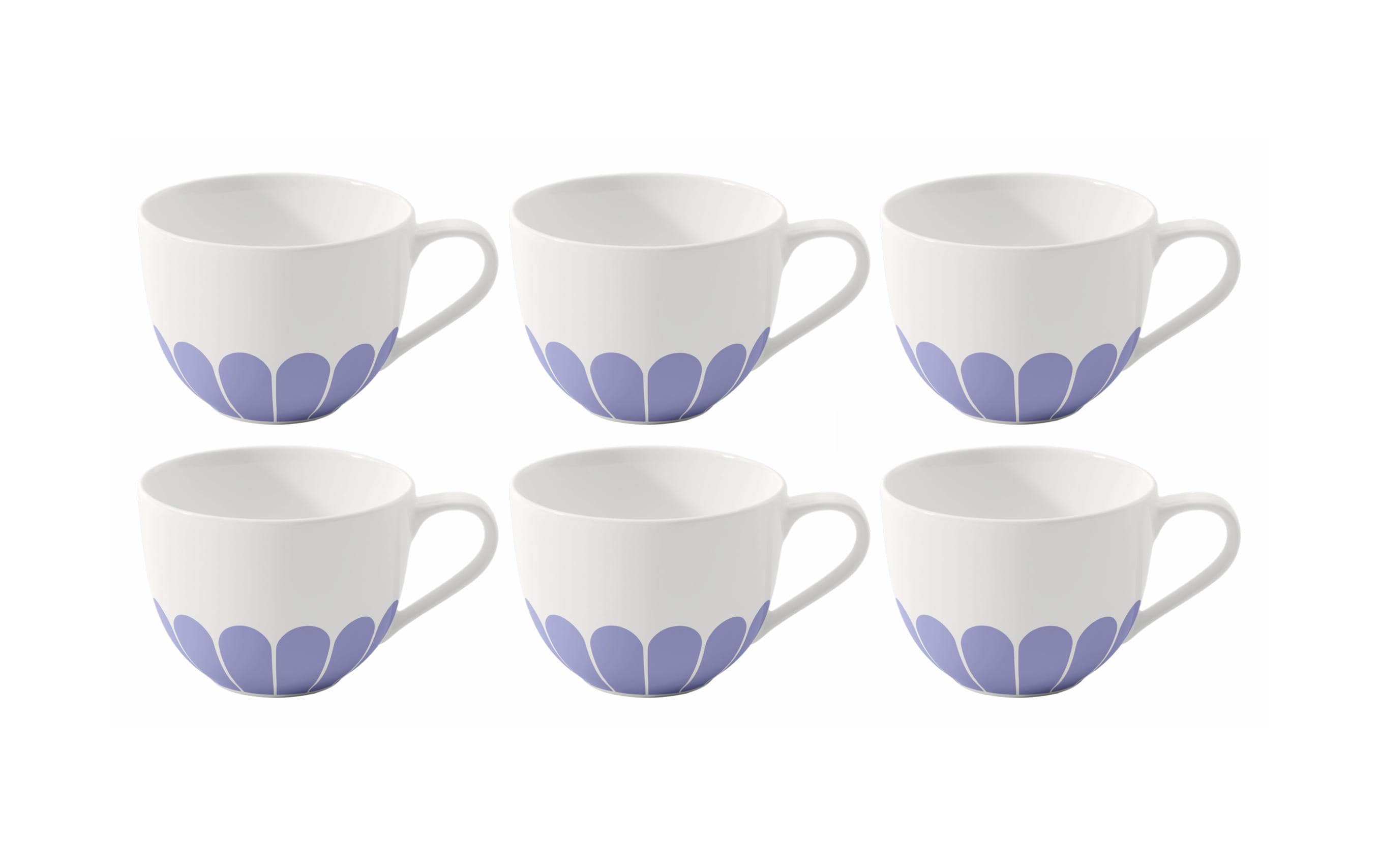 Villeroy & Boch Kaffeetasse Fleur 160 ml, 6 Stück, Blau
