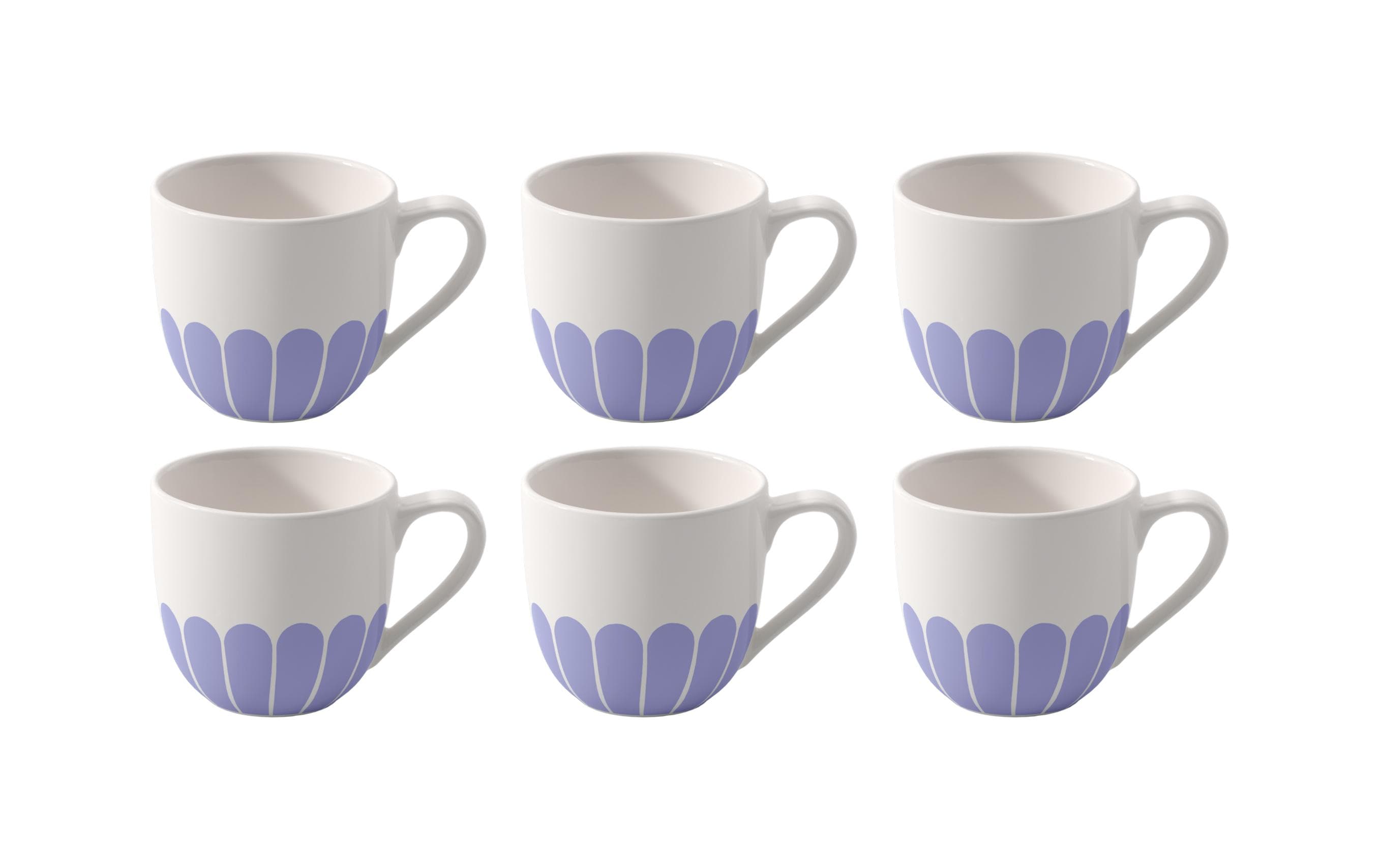 Villeroy & Boch Espressotasse Fleur 70 ml, 6 Stück, Blau