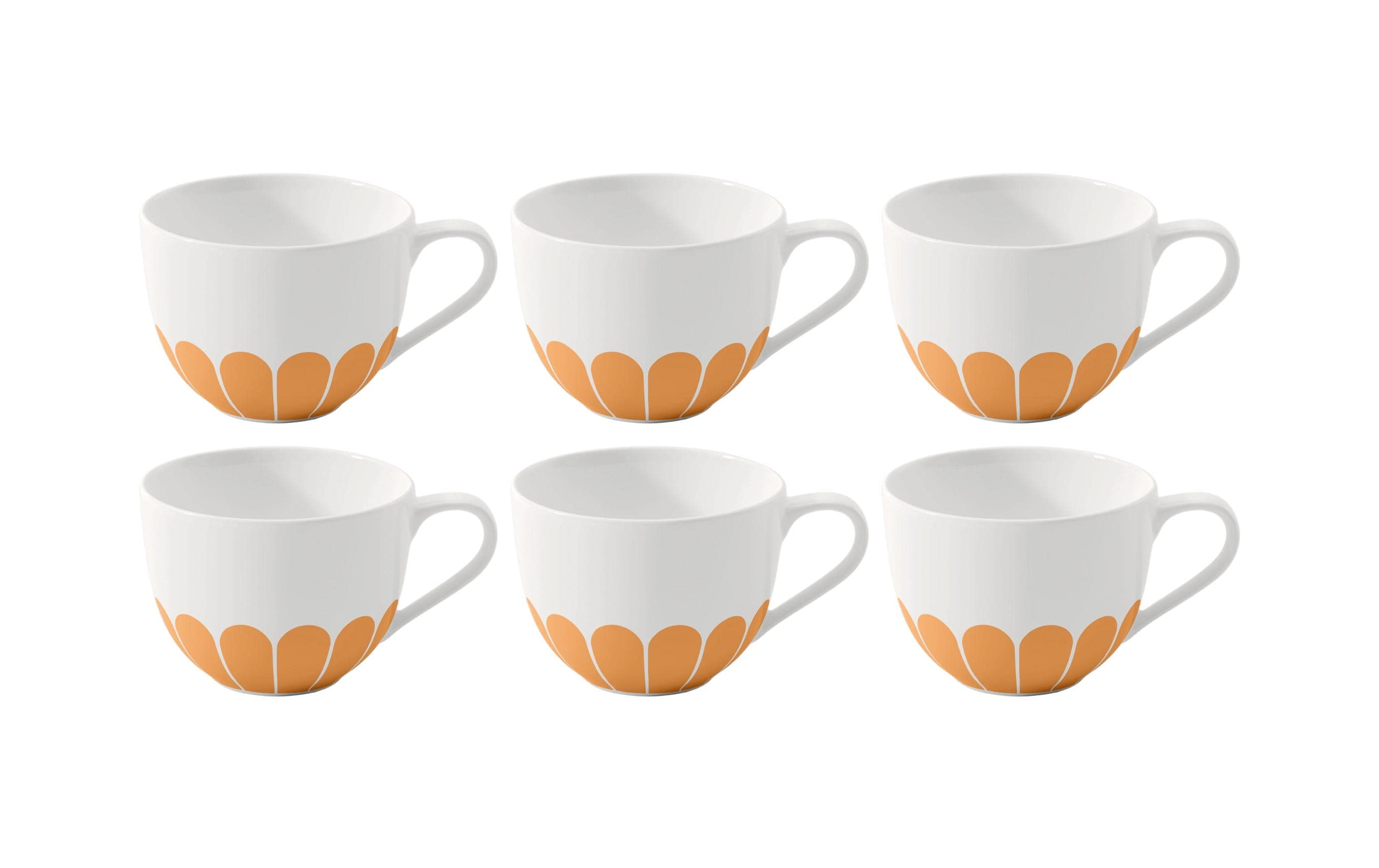 Villeroy & Boch Kaffeetasse Fleur 160 ml, 6 Stück, Gelb