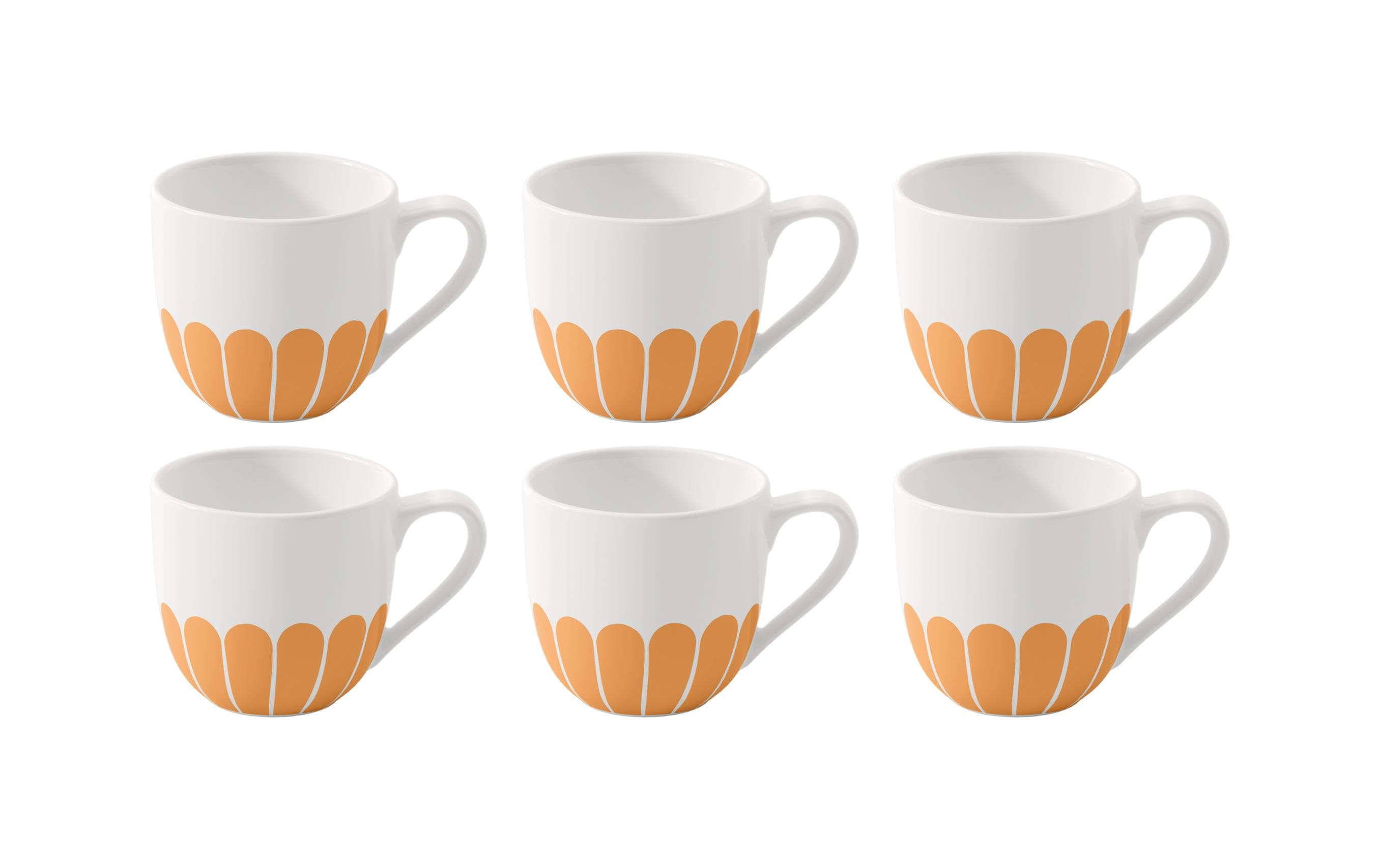 Villeroy & Boch Espressotasse Fleur 70 ml, 6 Stück, Gelb