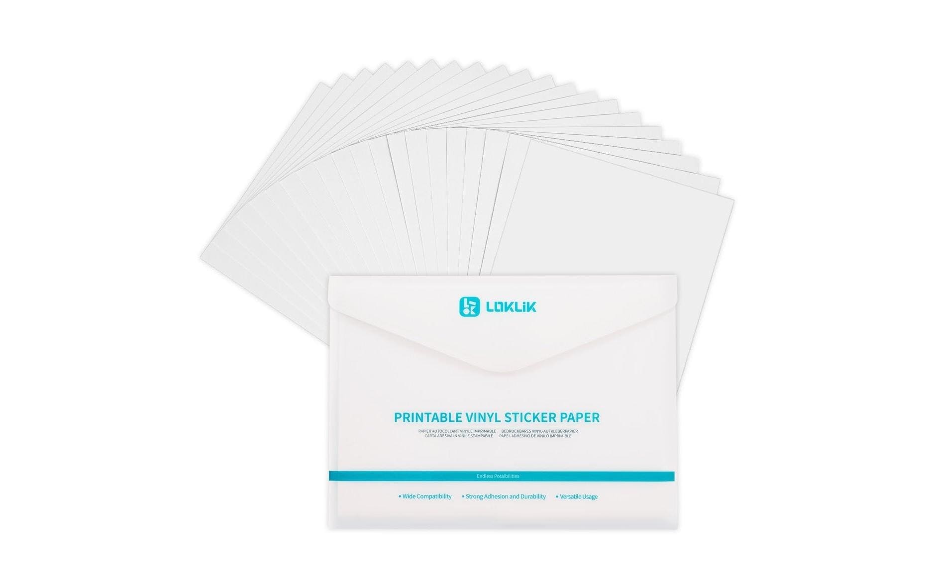 LOKLIK Bedruckbares Vinyl-Aufkleberpapier
