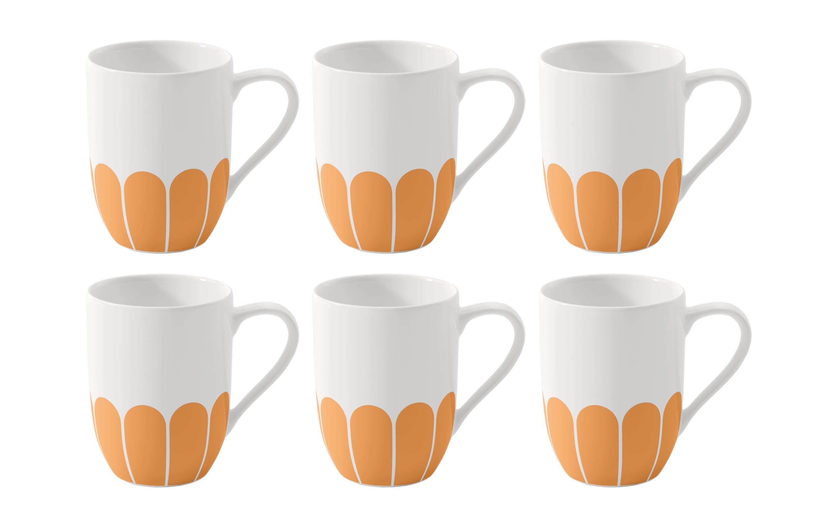 Villeroy & Boch Henkelbecher Fleur 290 ml, 6 Stück, Gelb