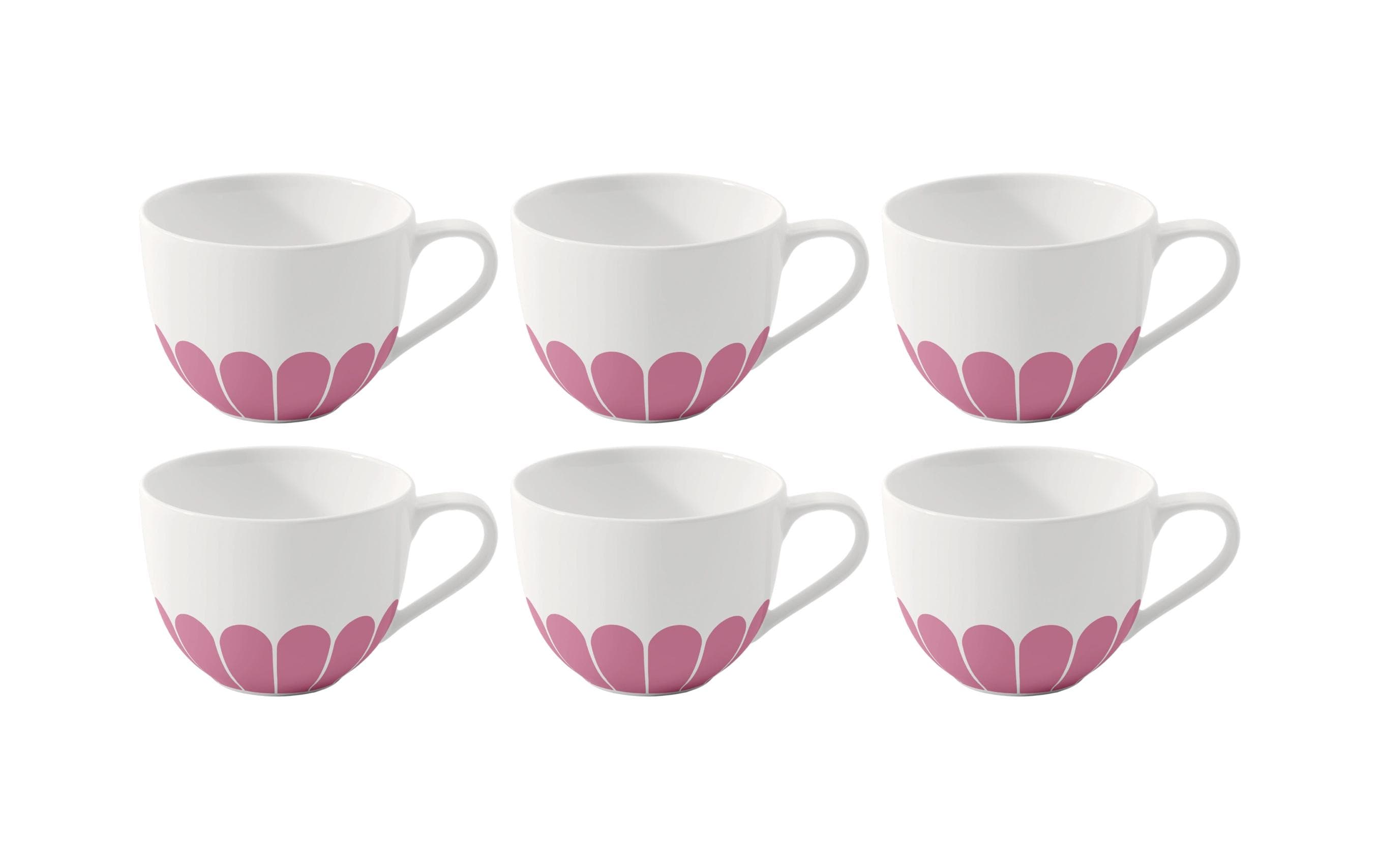 Villeroy & Boch Kaffeetasse Fleur 160 ml, 6 Stück, Rosa